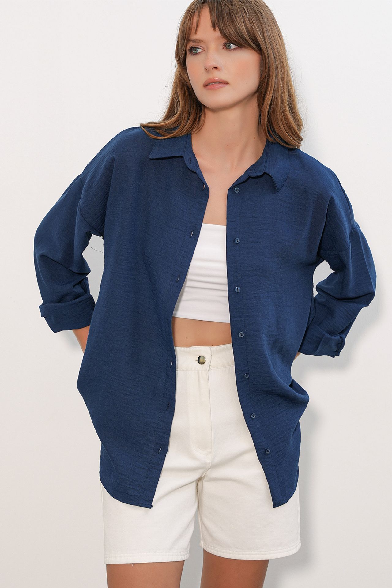 BDART Embroidered Long Sleeve Shirt with Button Closure 3