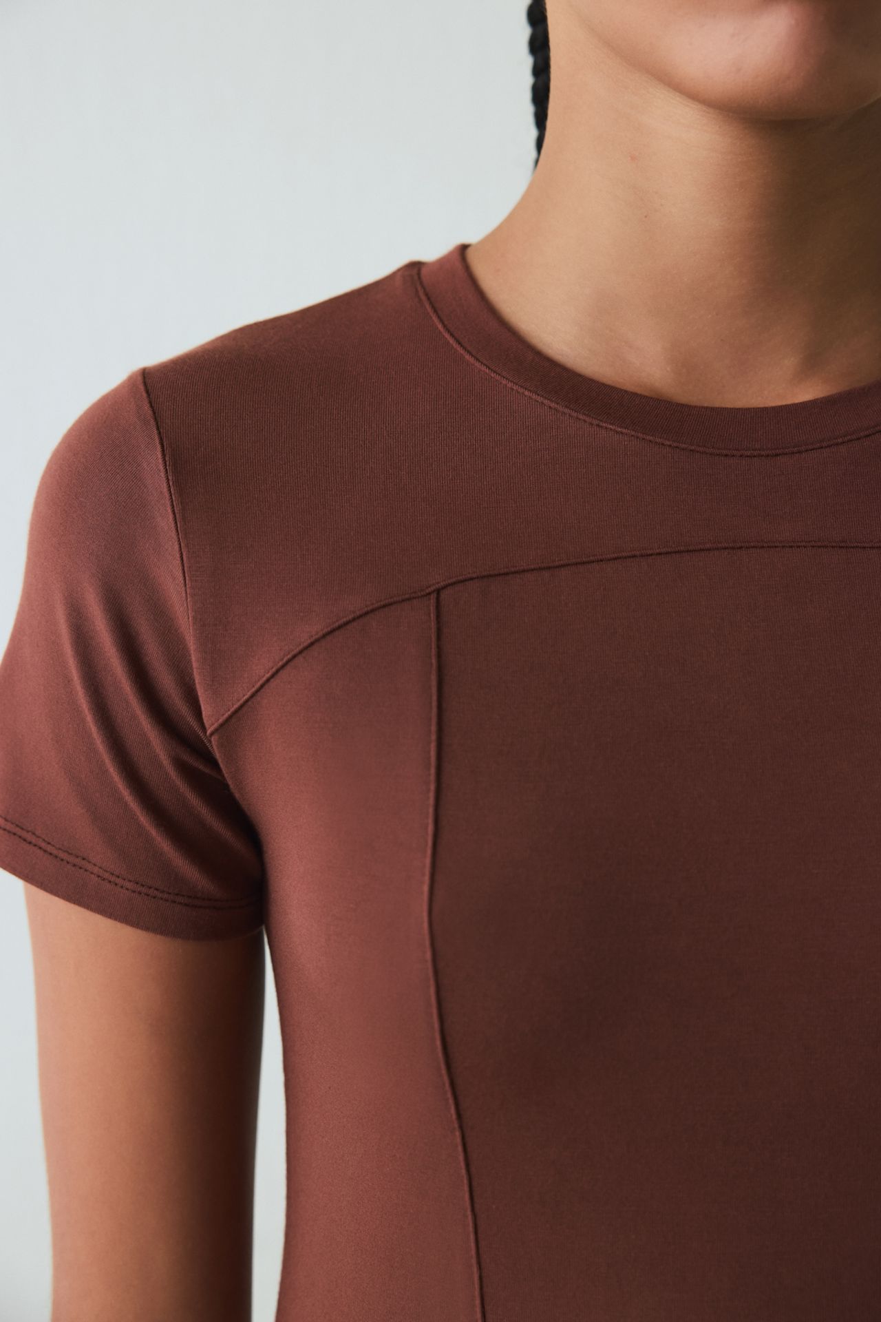 PENTI Crew Neck Short Sleeve Slim Fit Modal T-Shirt 4