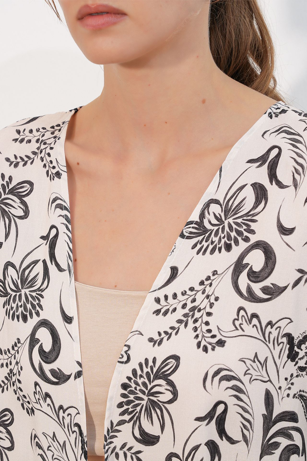BDART Long Printed Viscose Kimono
