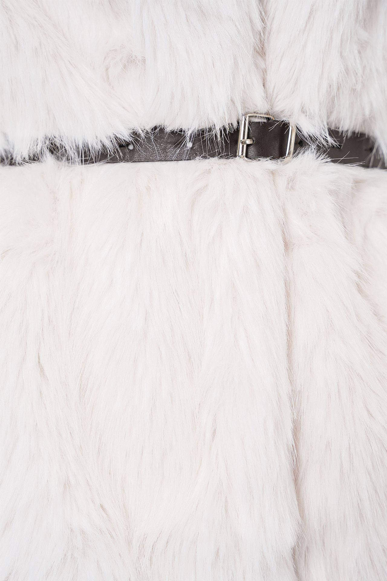BDART Long Oversized Faux Fur Coat With Belt 6