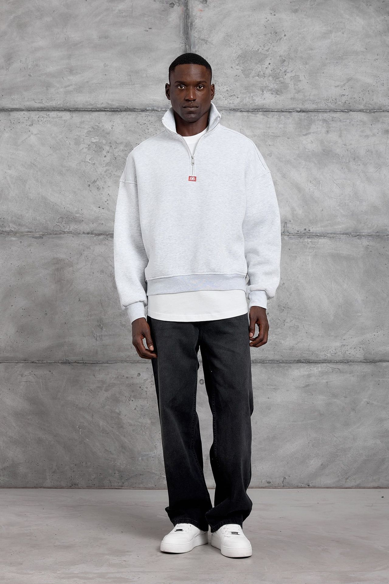 NOMARC Bol Kesim Yarım Fermuarlı Uzun Kollu Sweatshirt 2