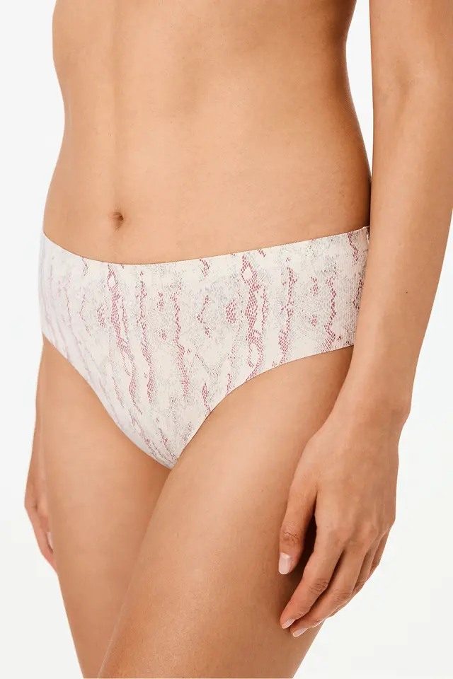 PENTI No-Show Fit Snake Print Hipster Briefs