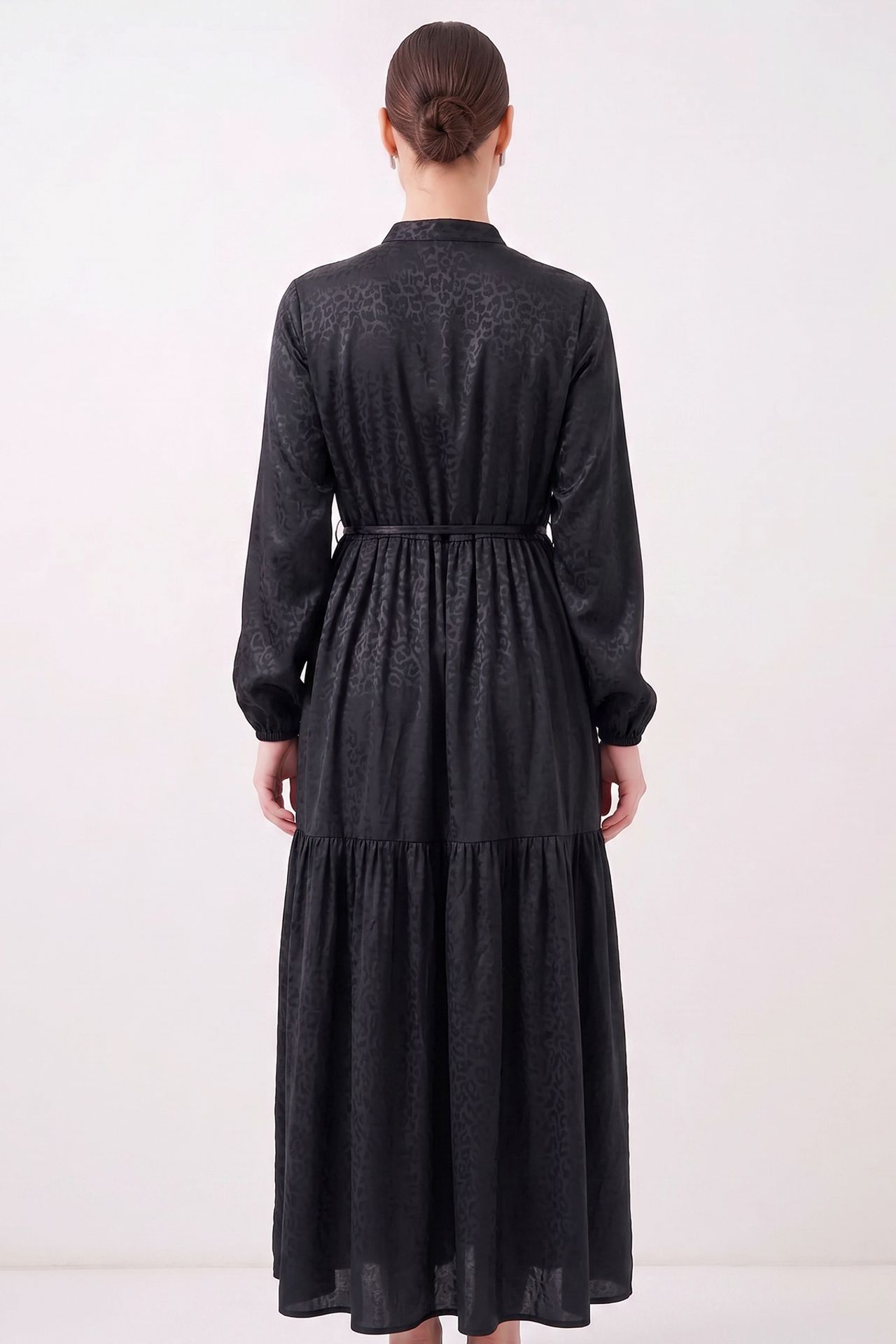 BDART Buttoned Crew Neck Maxi Dress with Waistband