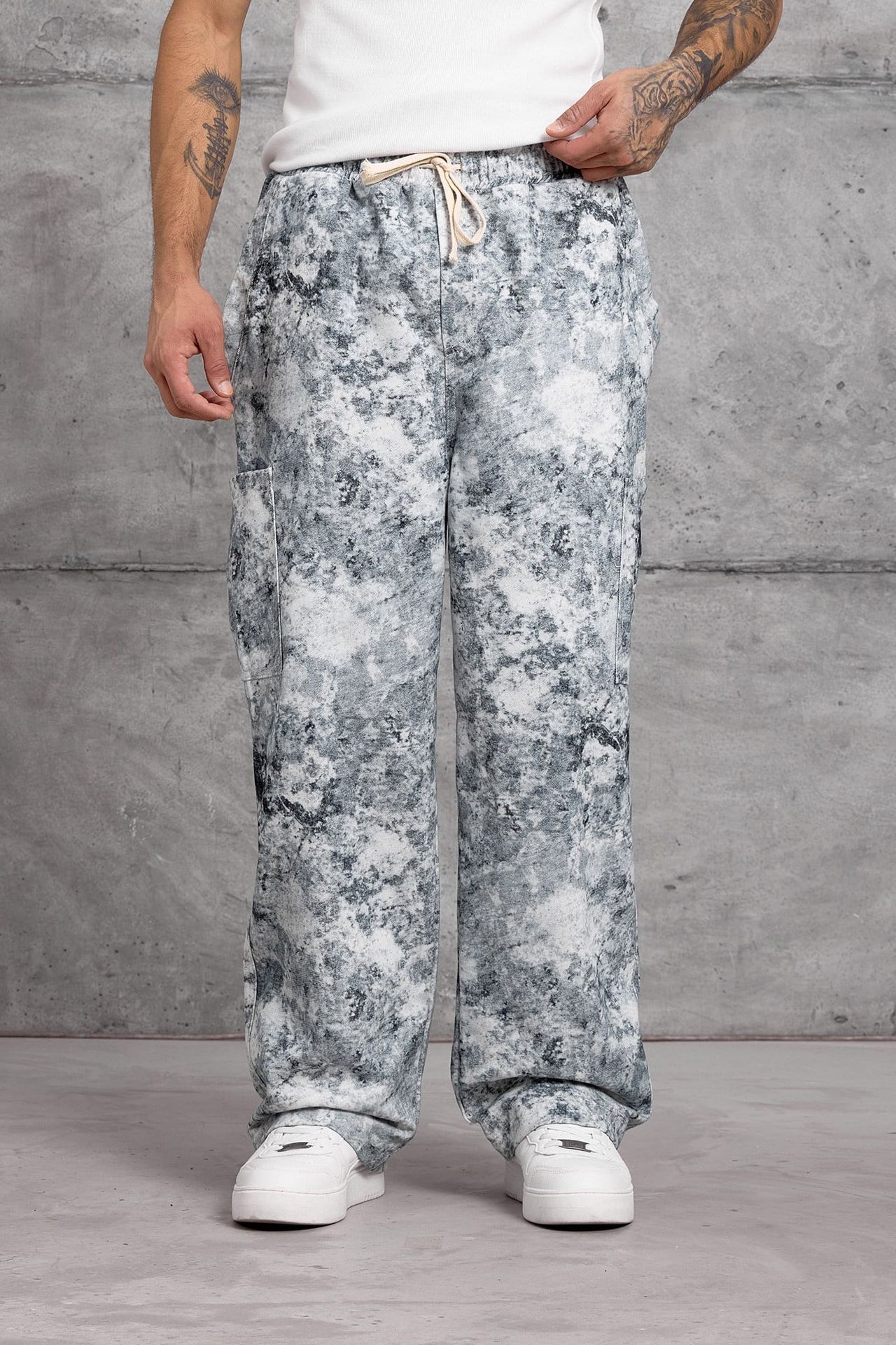 NOMARC Soyut Geniş Paça Kargo Pantolon 3
