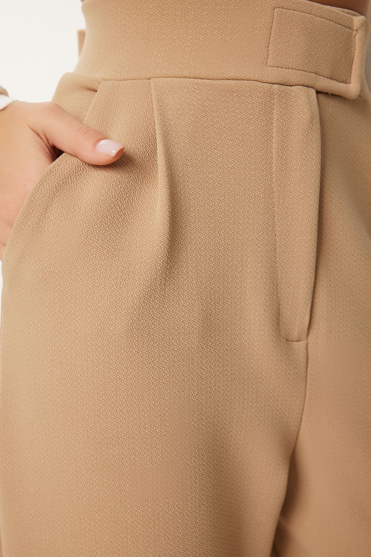 ISTANBUL High Waist Textured Palazzo Pants 4