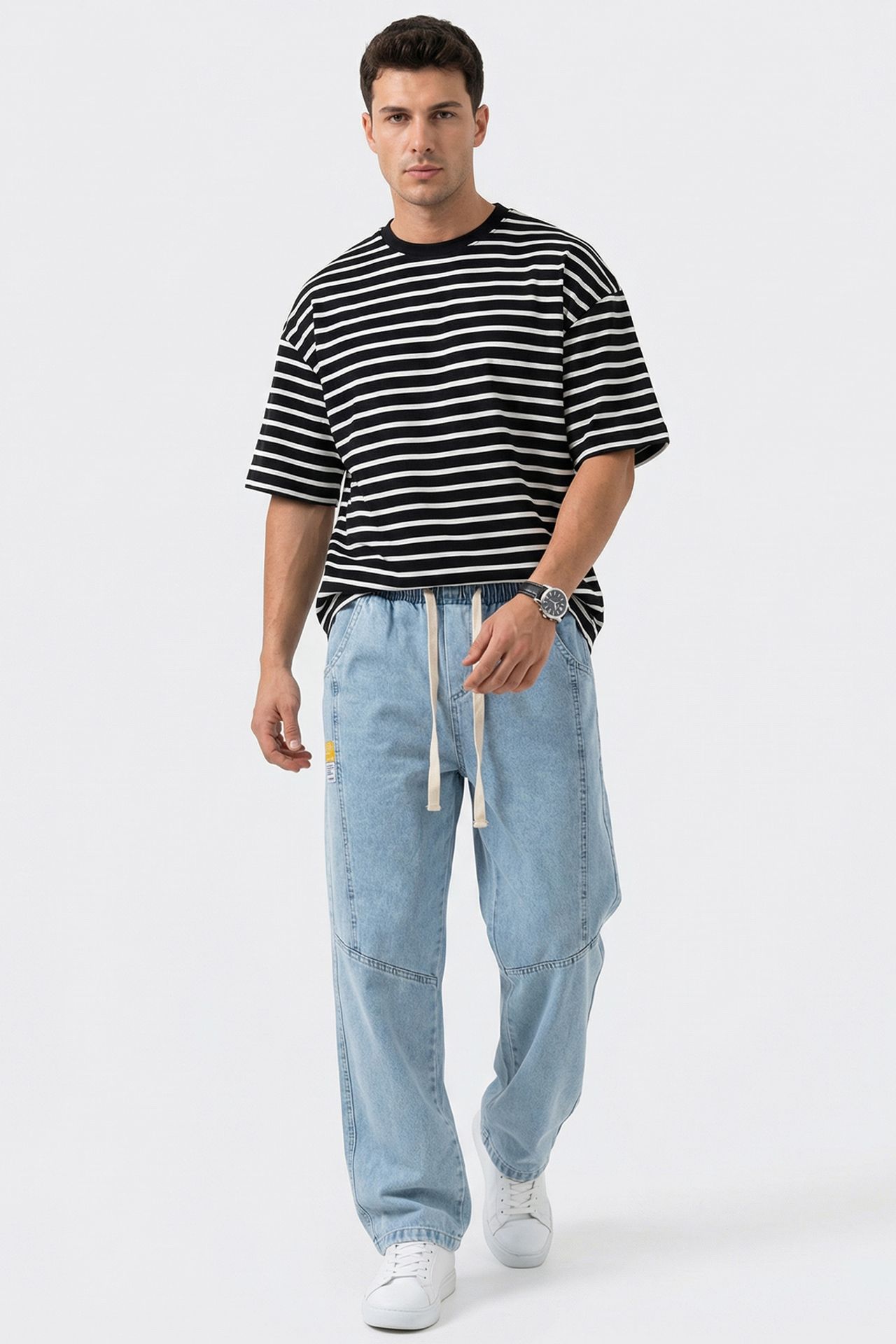 BDART Baggy Denim Pants with Drawstring Waist 1