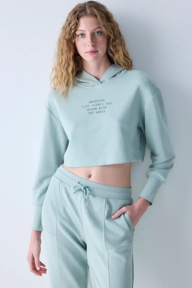 PENTI Hooded Ribbed Sweatshirt