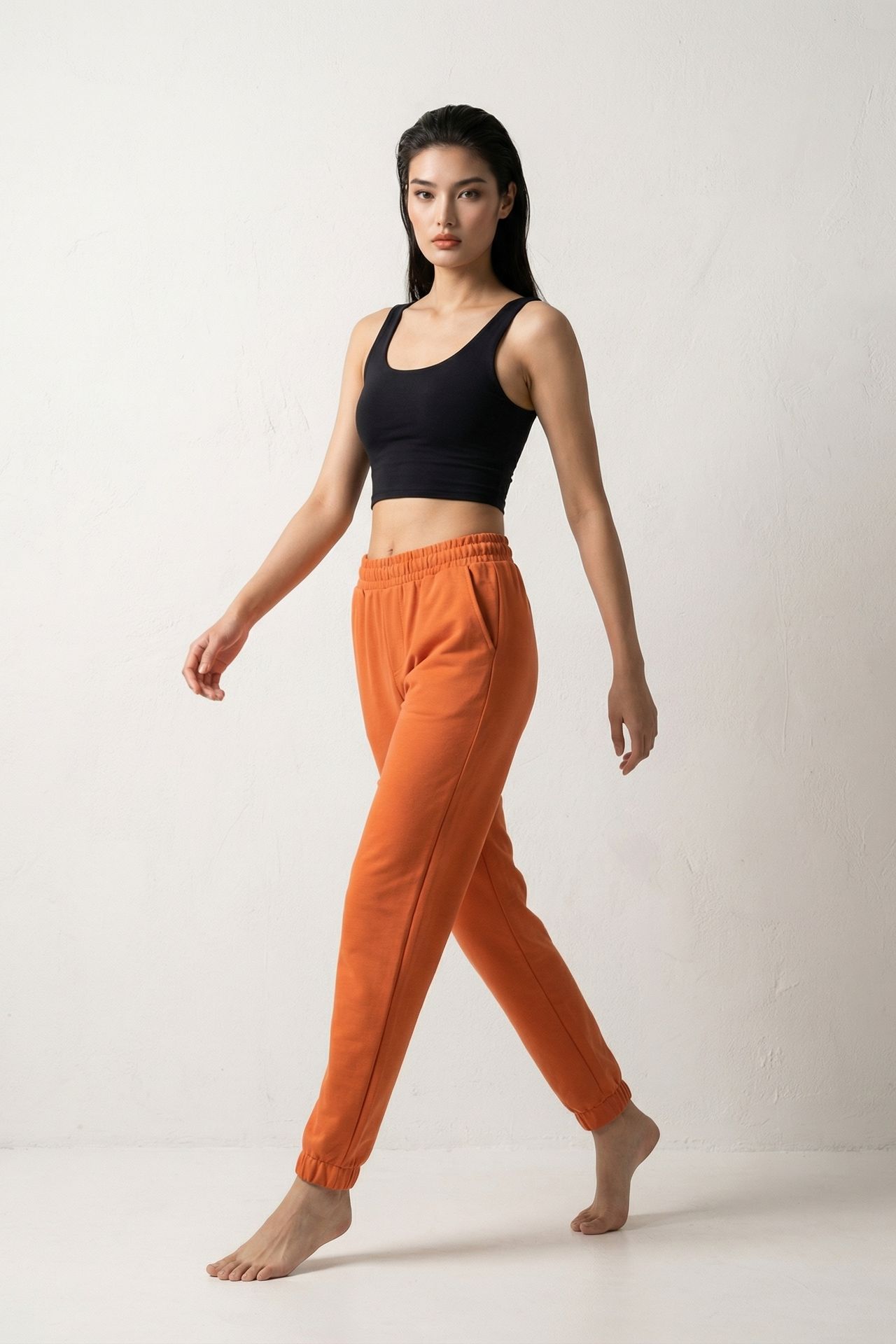 MY FASHION Elastic Waist Jogger Sweatpants 1