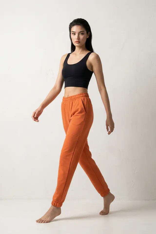 MY FASHION Elastic Waist Jogger Sweatpants