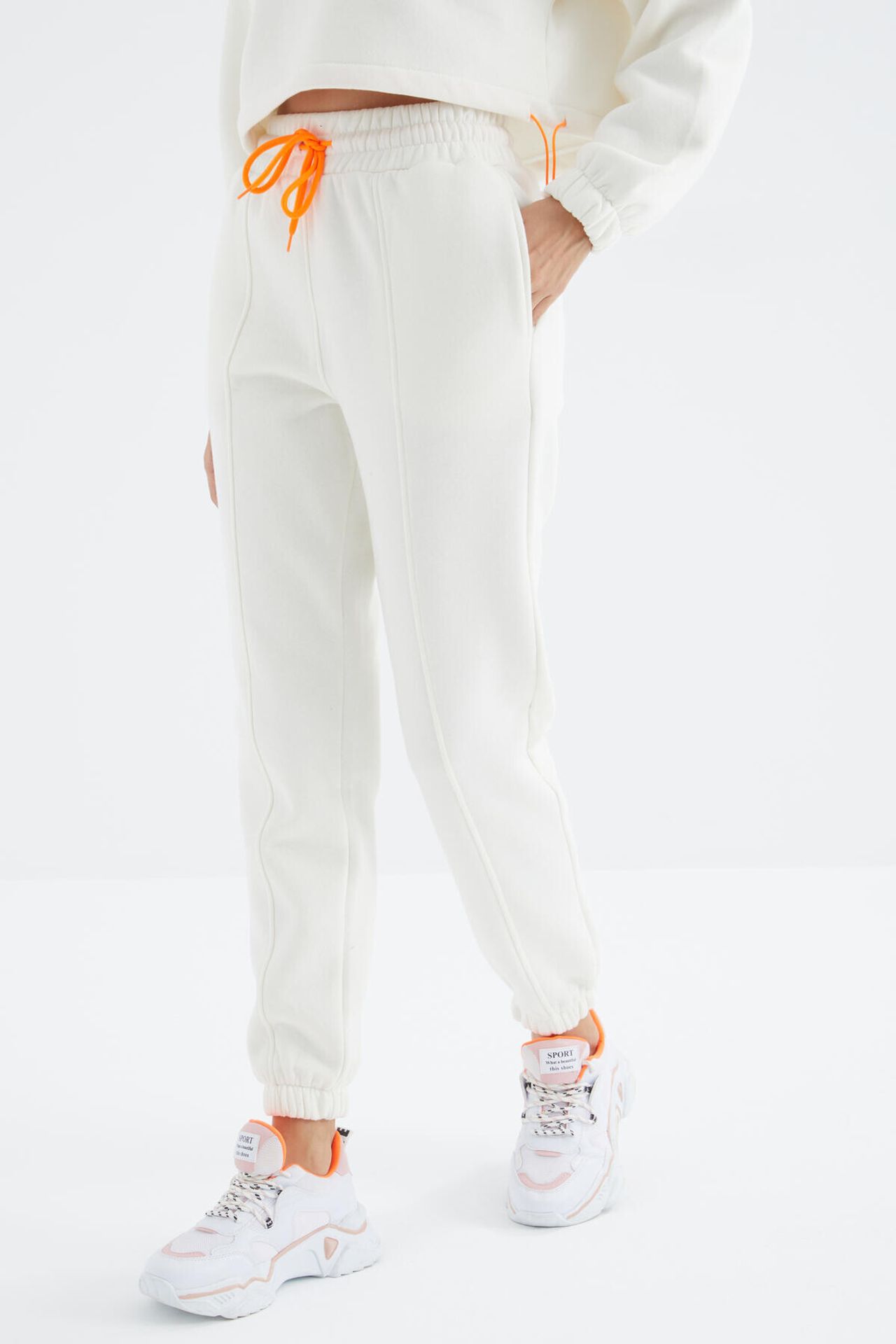 TOMMY Oversized Fleece Sweatshirt And Pants Set 4