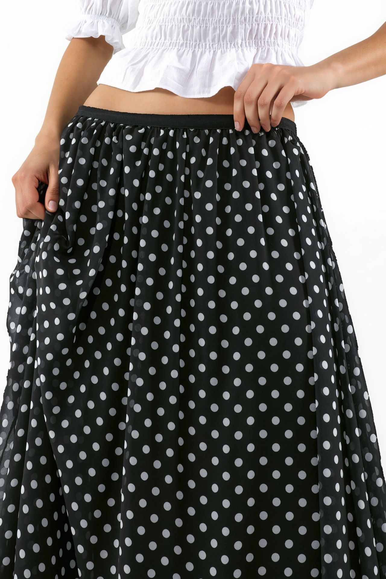 BDART High-Waist Polka Dot Maxi Skirt 4