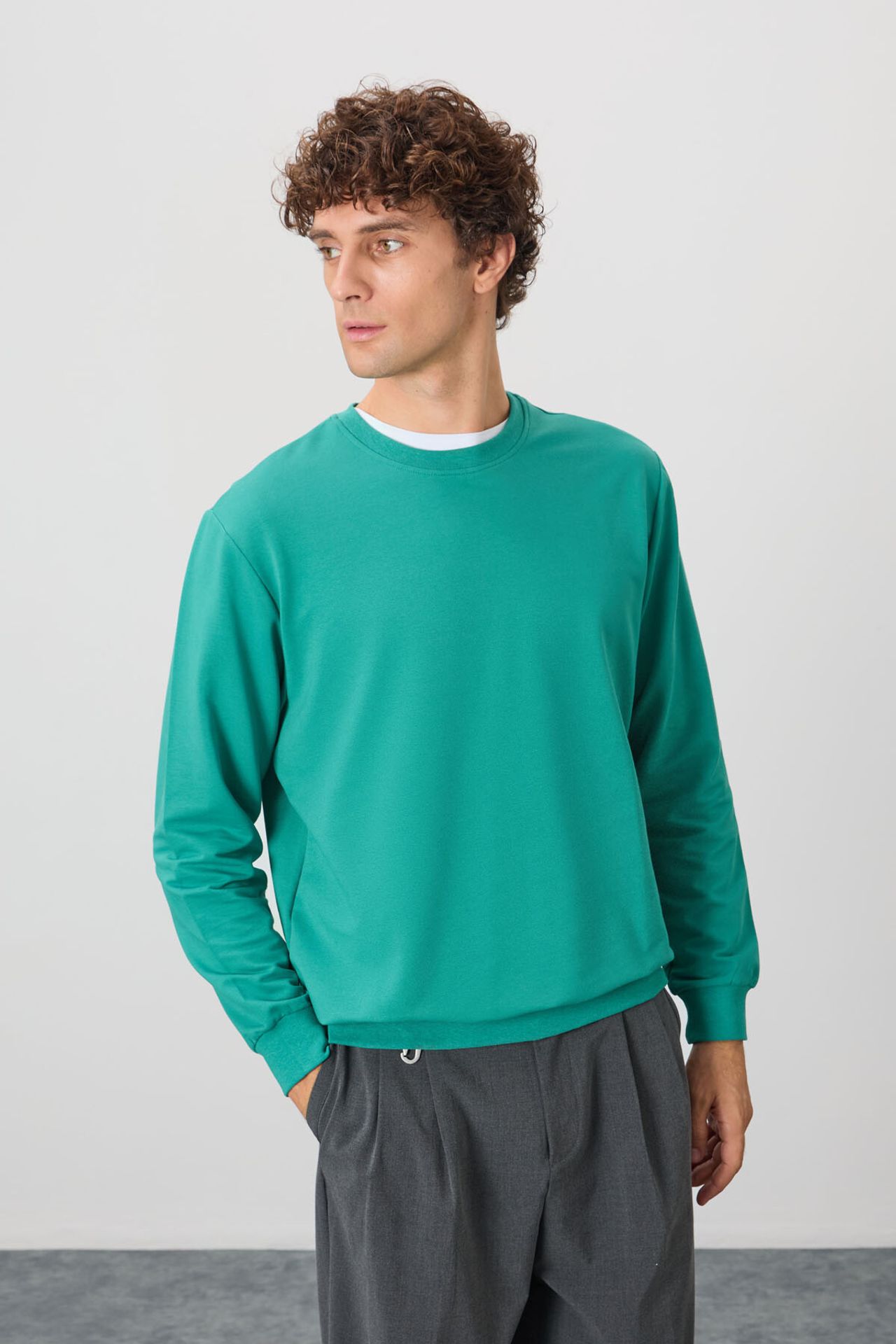 TOMMY Men's Plain Crew Neck Sweatshirt 1