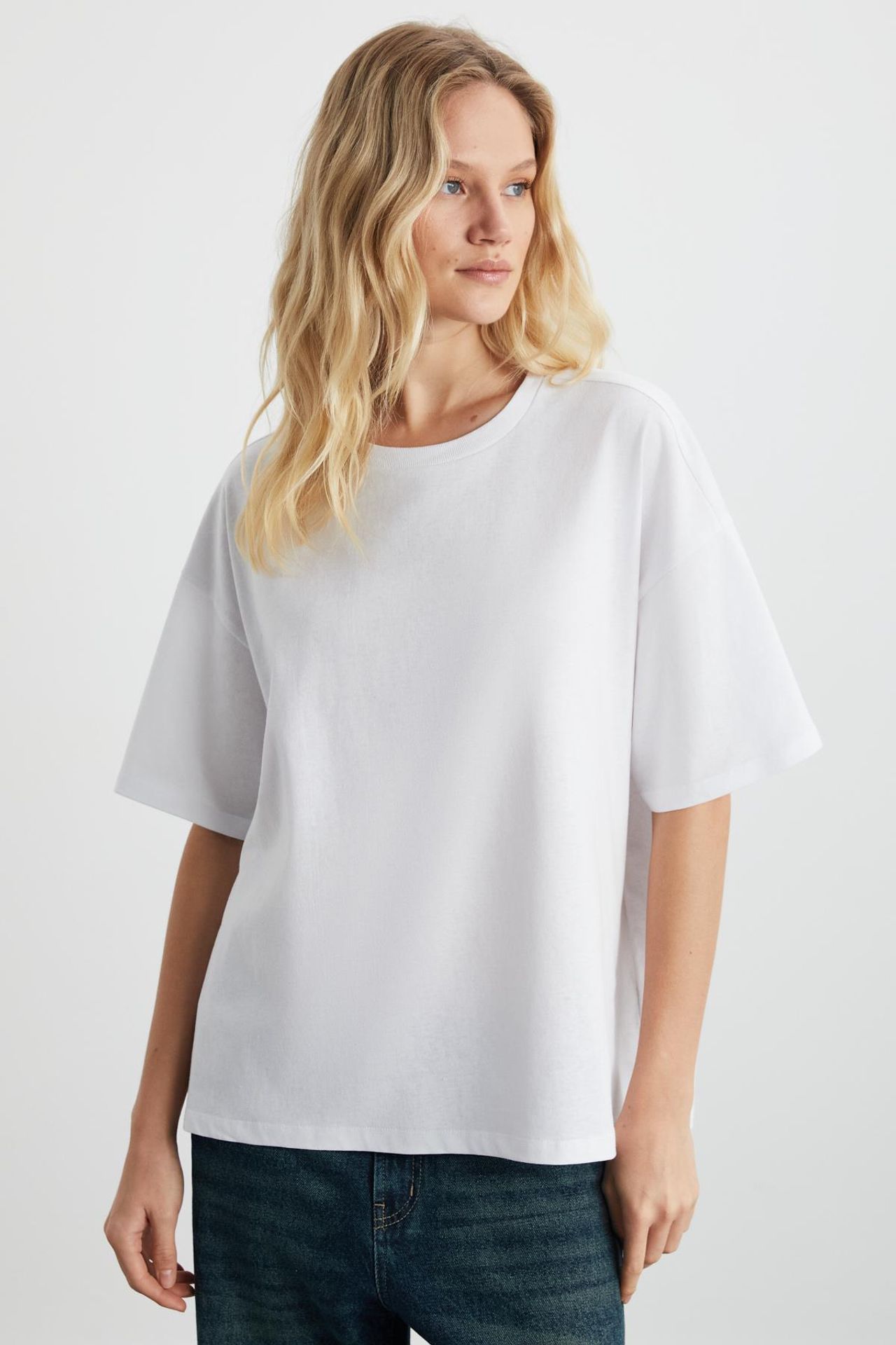 GRIMELANGE Oversized Crew Neck T-Shirt 1