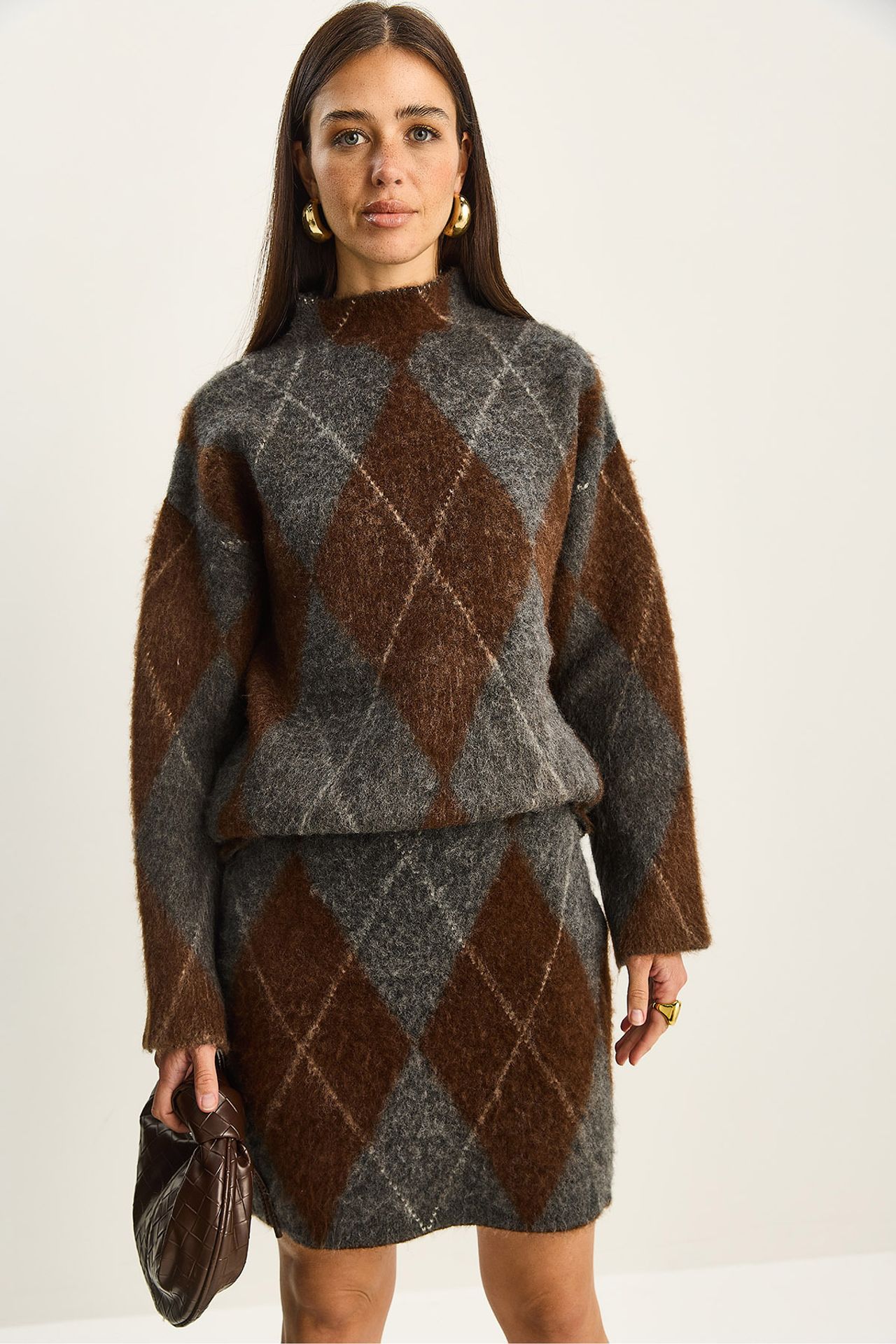 LUCCI Plaid Knitwear Two-Piece Set 6