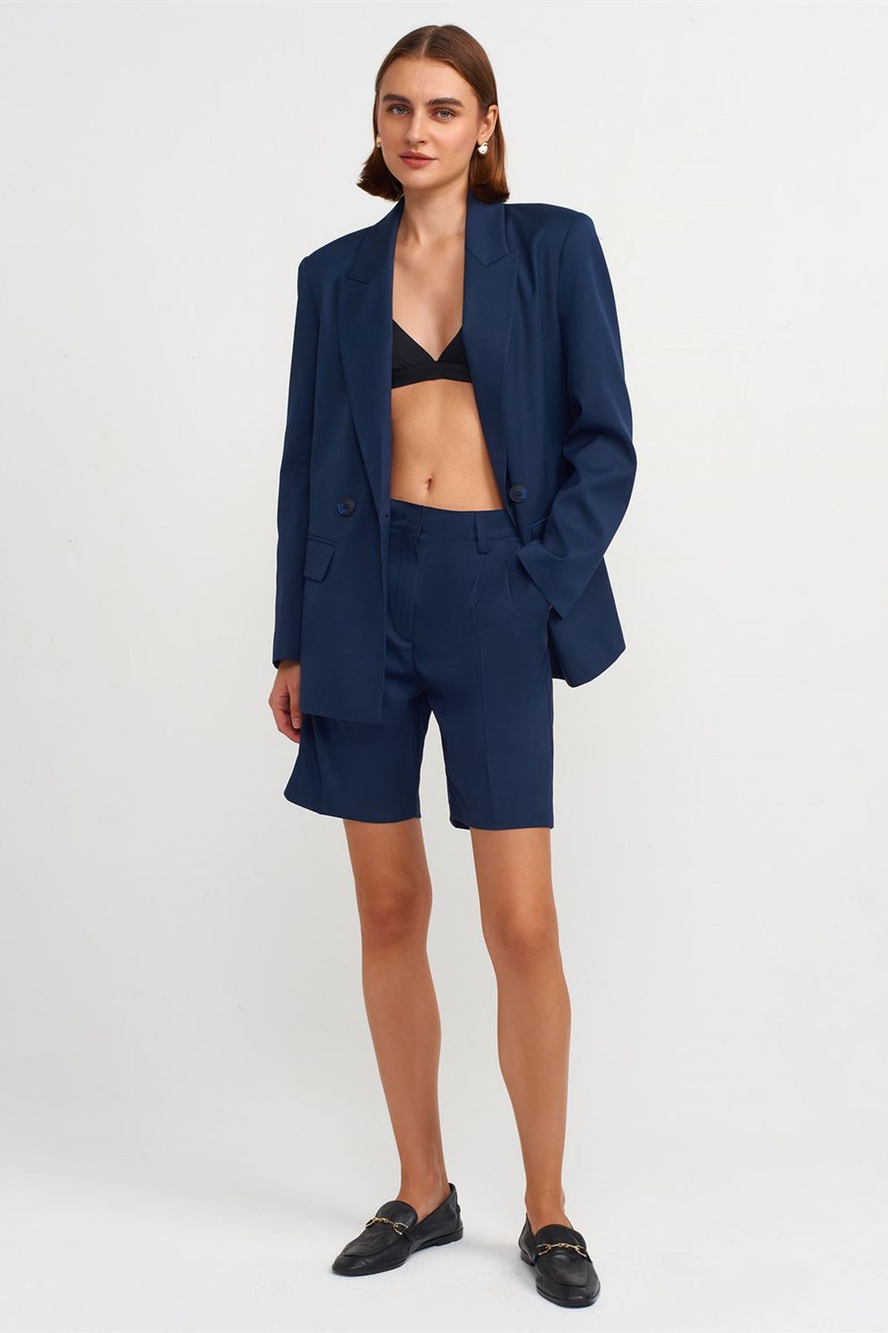 DILVIN High-Waist Belted Wide-Leg Shorts 1