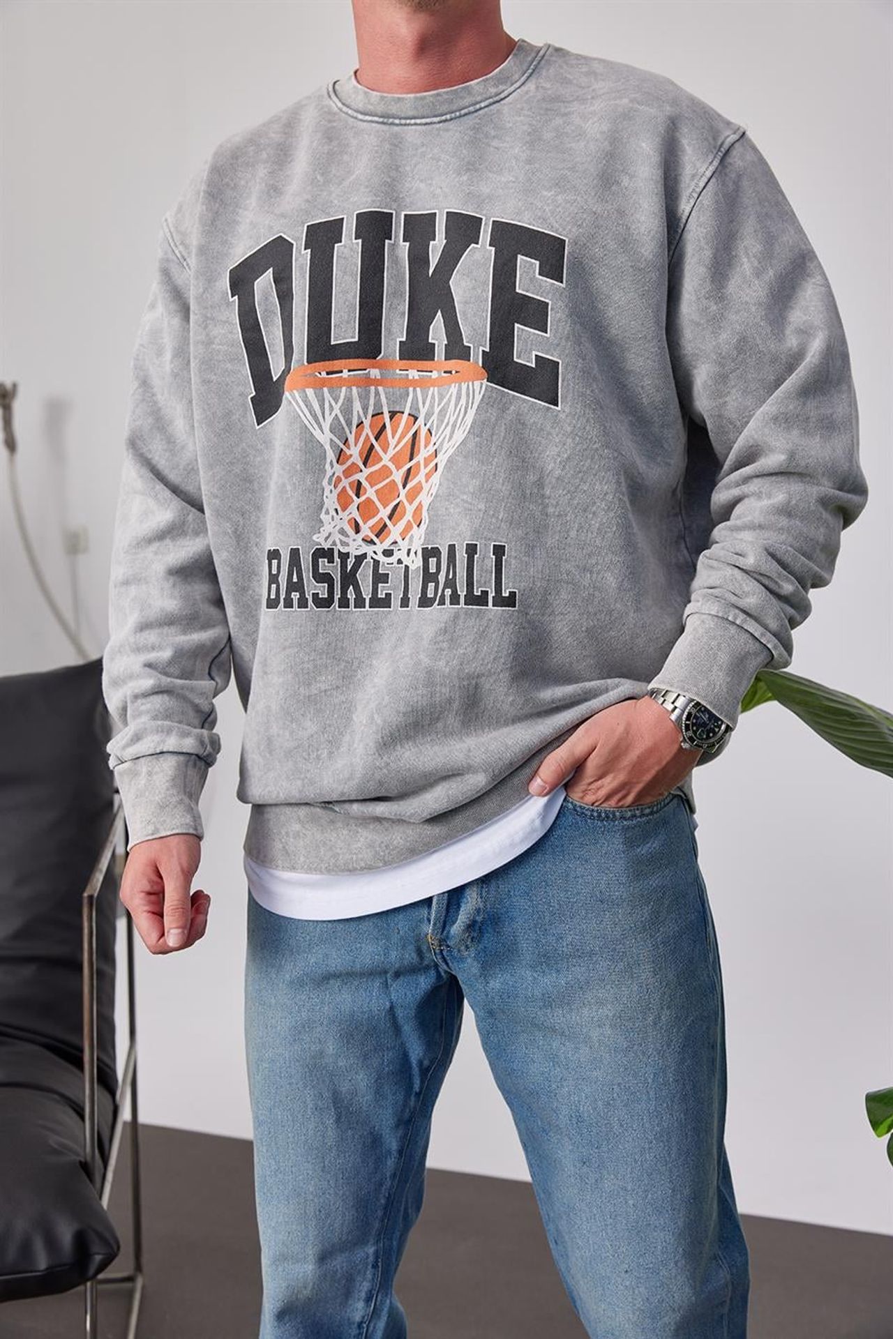 NOMARC Regular Kalıp Bisiklet Yaka Sweatshirt 2