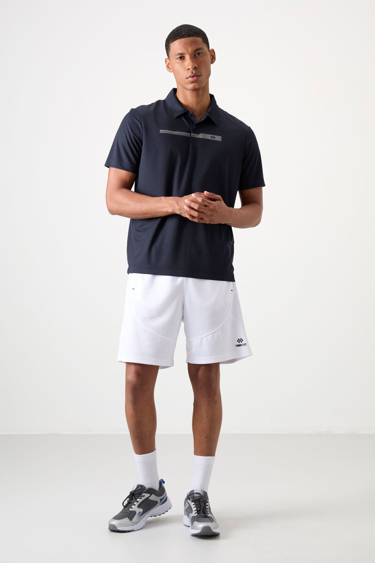 TOMMY Men's Polo Collar Button T-Shirt 4