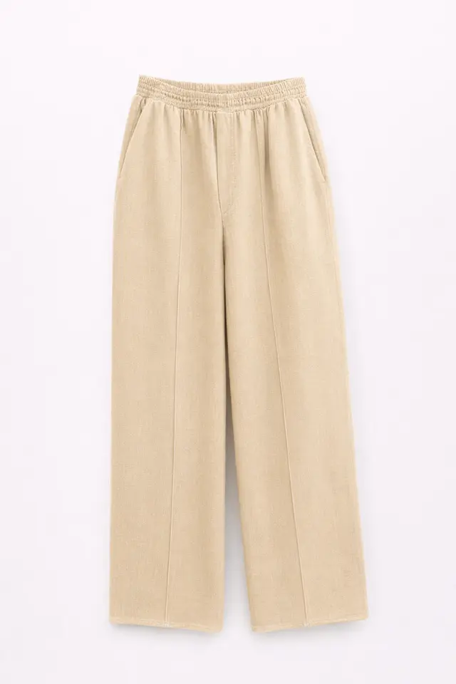 MIXRAY Elastic Waist Palazzo Pants