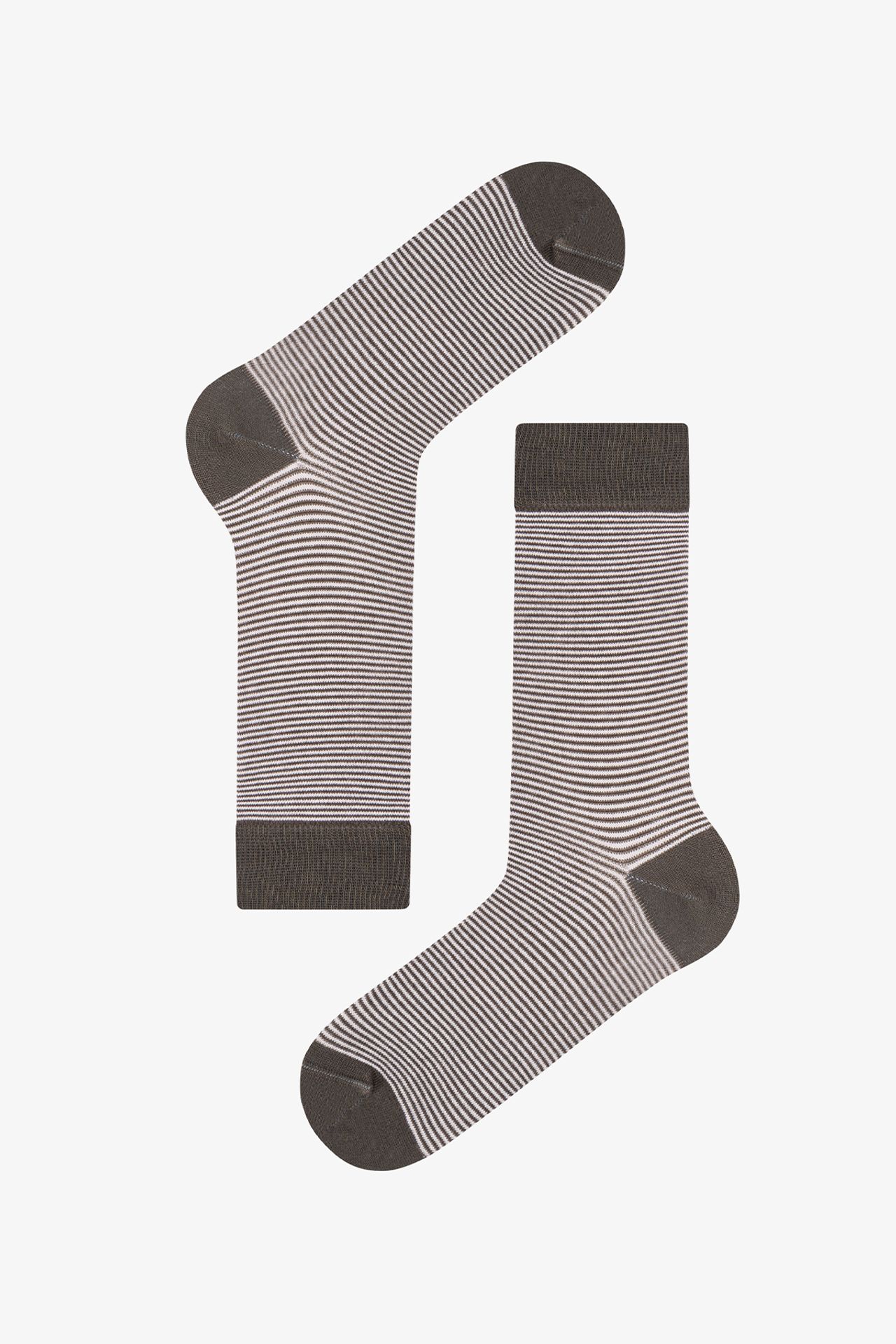 PENTI Men's Forest Neutral Striped 2-Pack Crew Socks 2