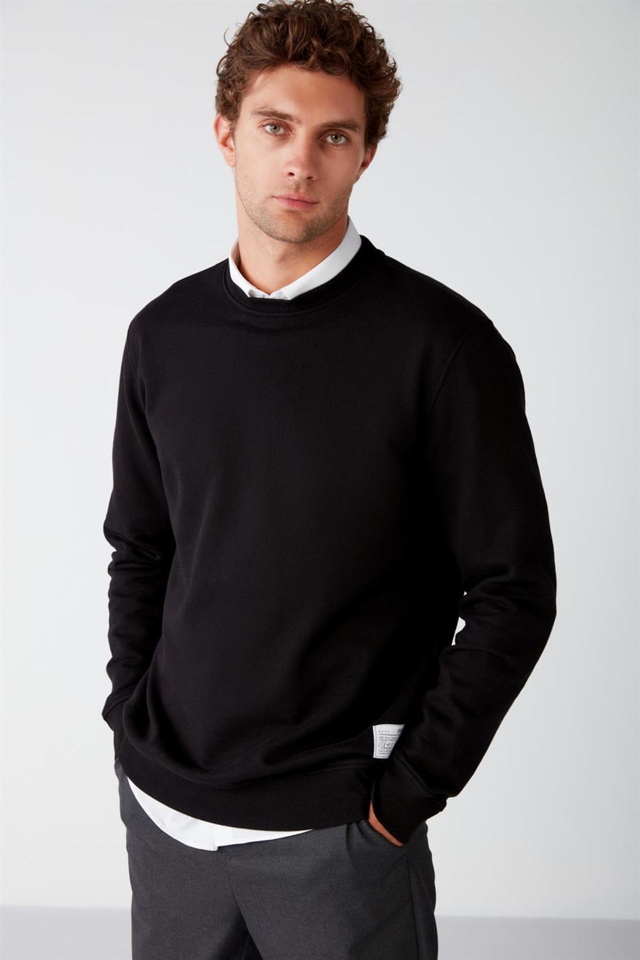 GRIMELANGE Fitilli Bisiklet Yaka Sweatshirt 3