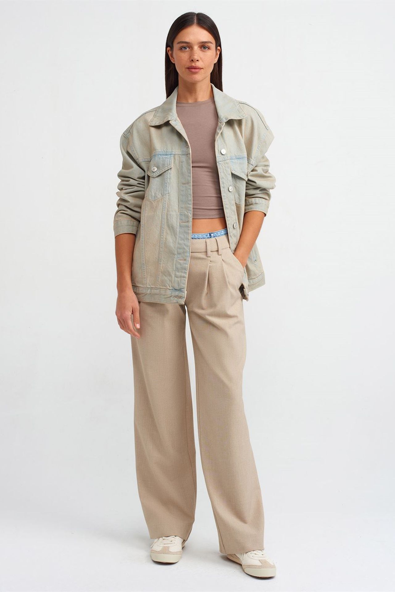 DILVIN Oversized Denim Button Jacket 3