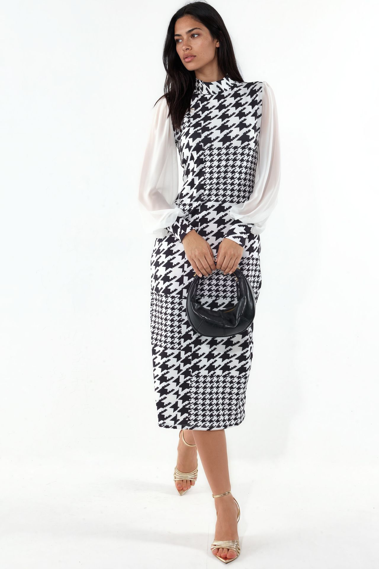 MSN Geometric Bodycon Midi Dress 4