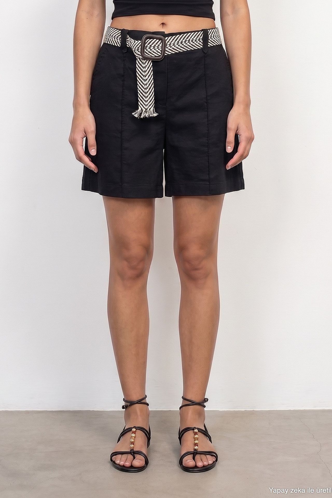 DILVIN Linen Blend Shorts 3
