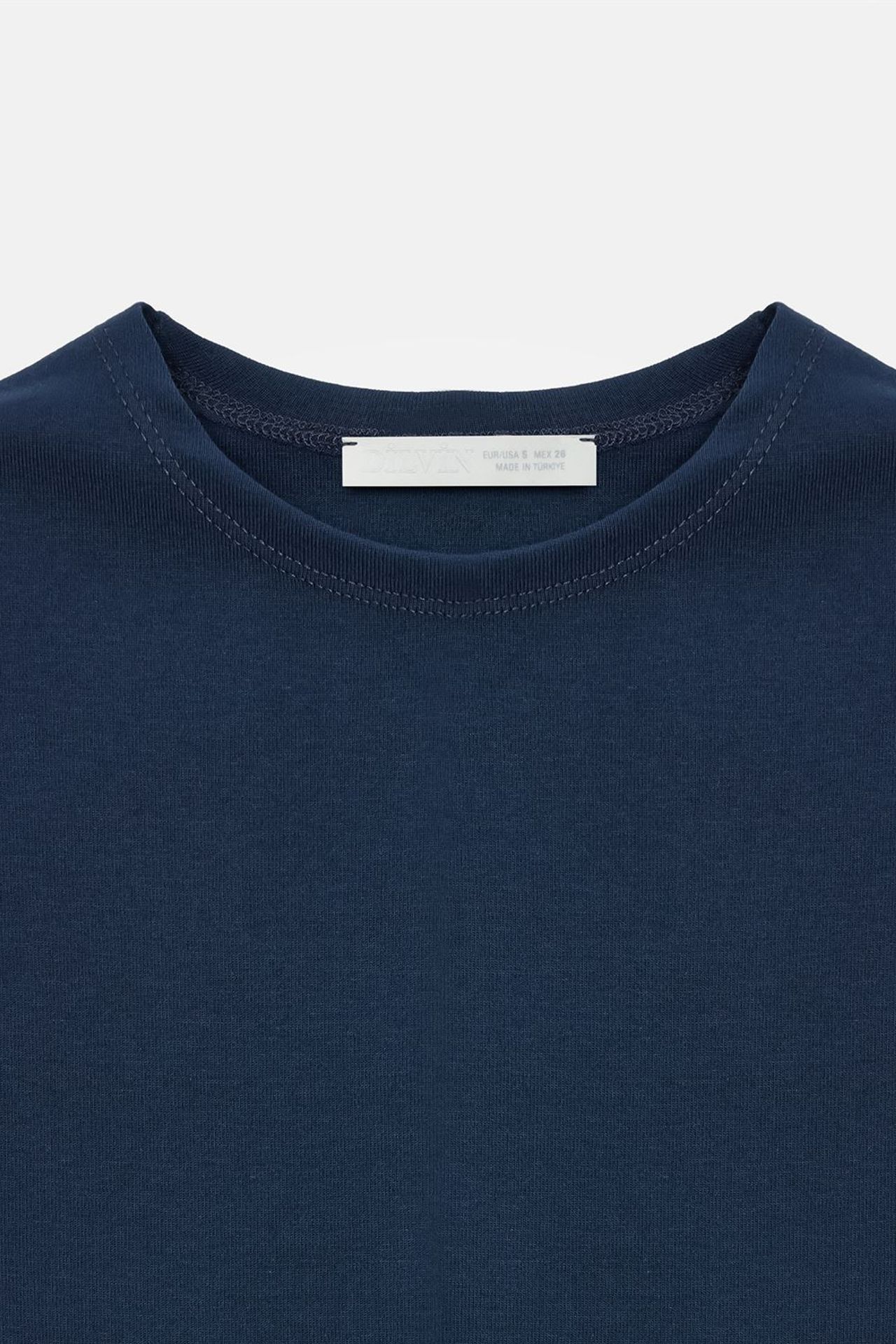 DILVIN Dar Kesim Kısa Jersey Bluz 7