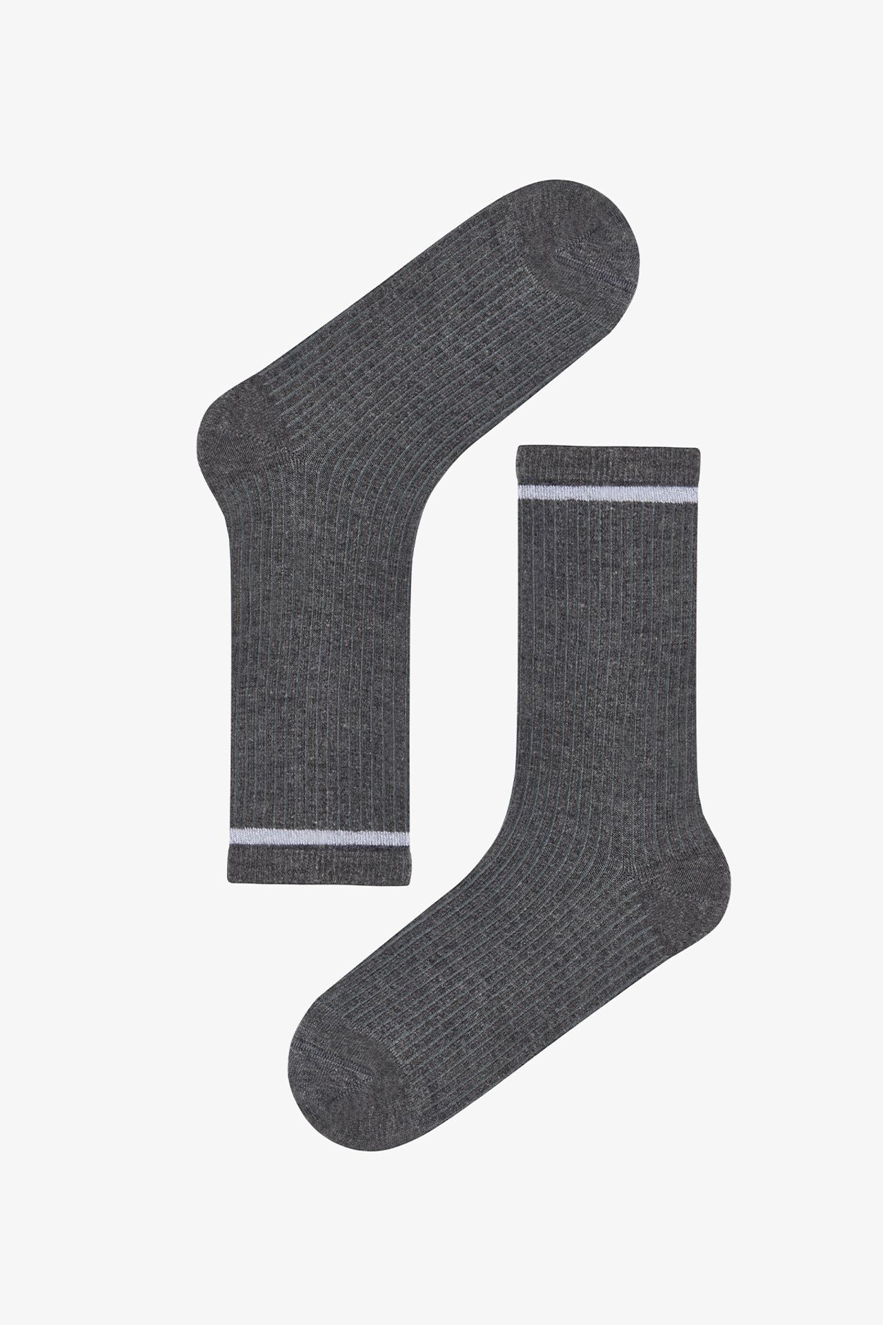 PENTI Shiny Nature Striped Cotton Sparkly Pair Crew Socks 5