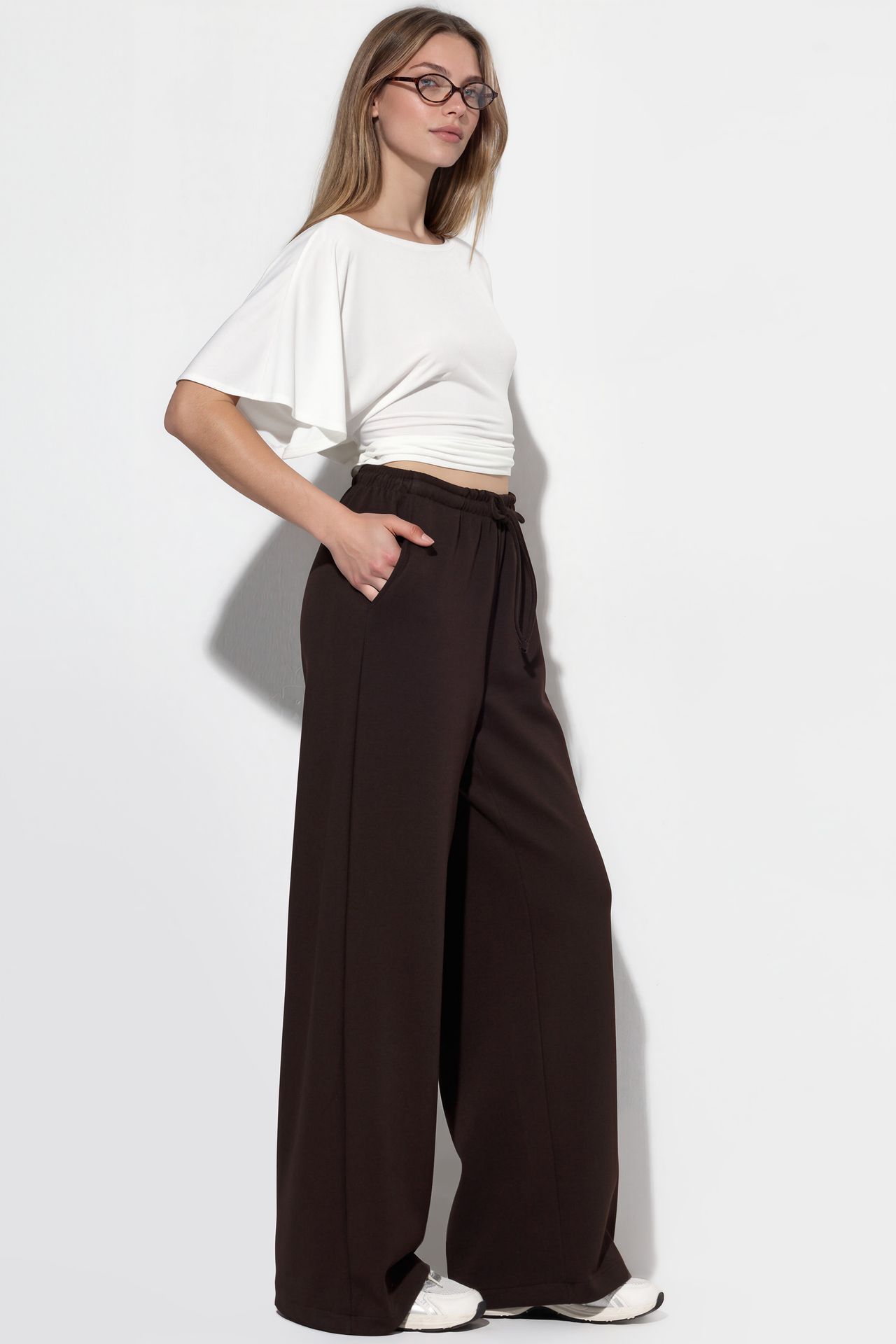 BUSEM Wide-Leg Jersey Trousers 2