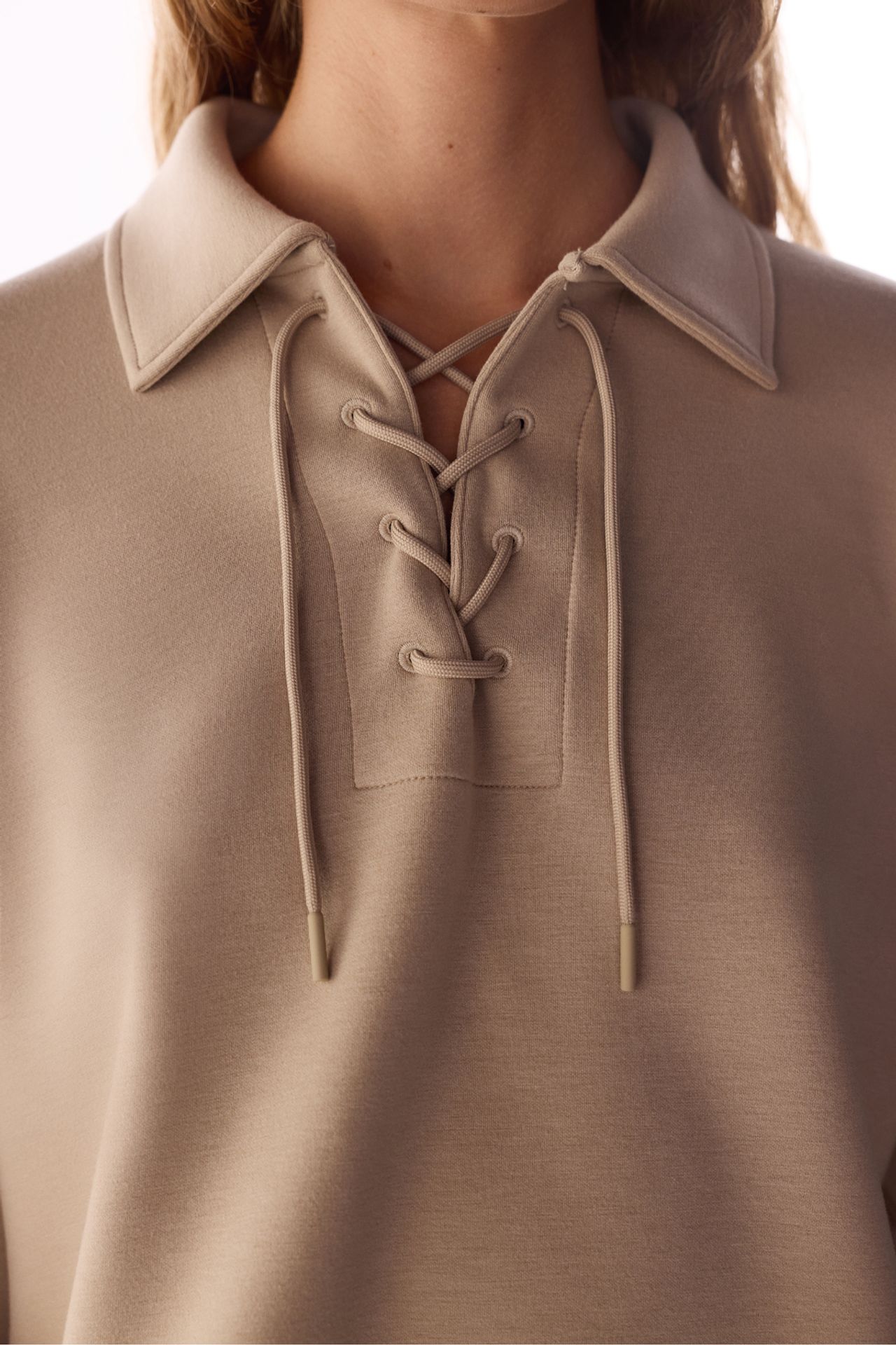 PENTI Silky Touch Laced Long Sleeve Sweatshirt 4
