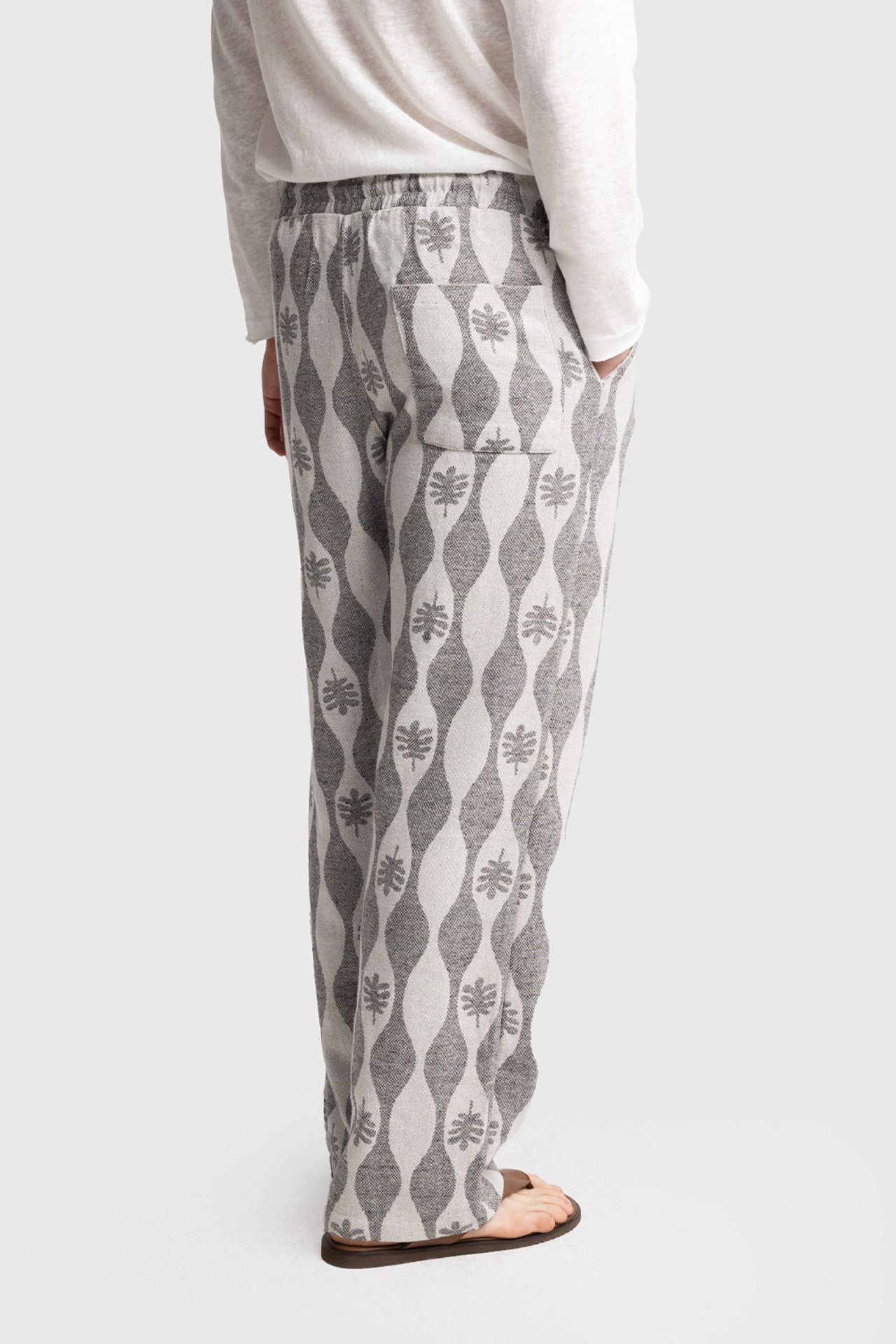 GIESTO Men's Cotton Knit Wide-Leg Pants 4