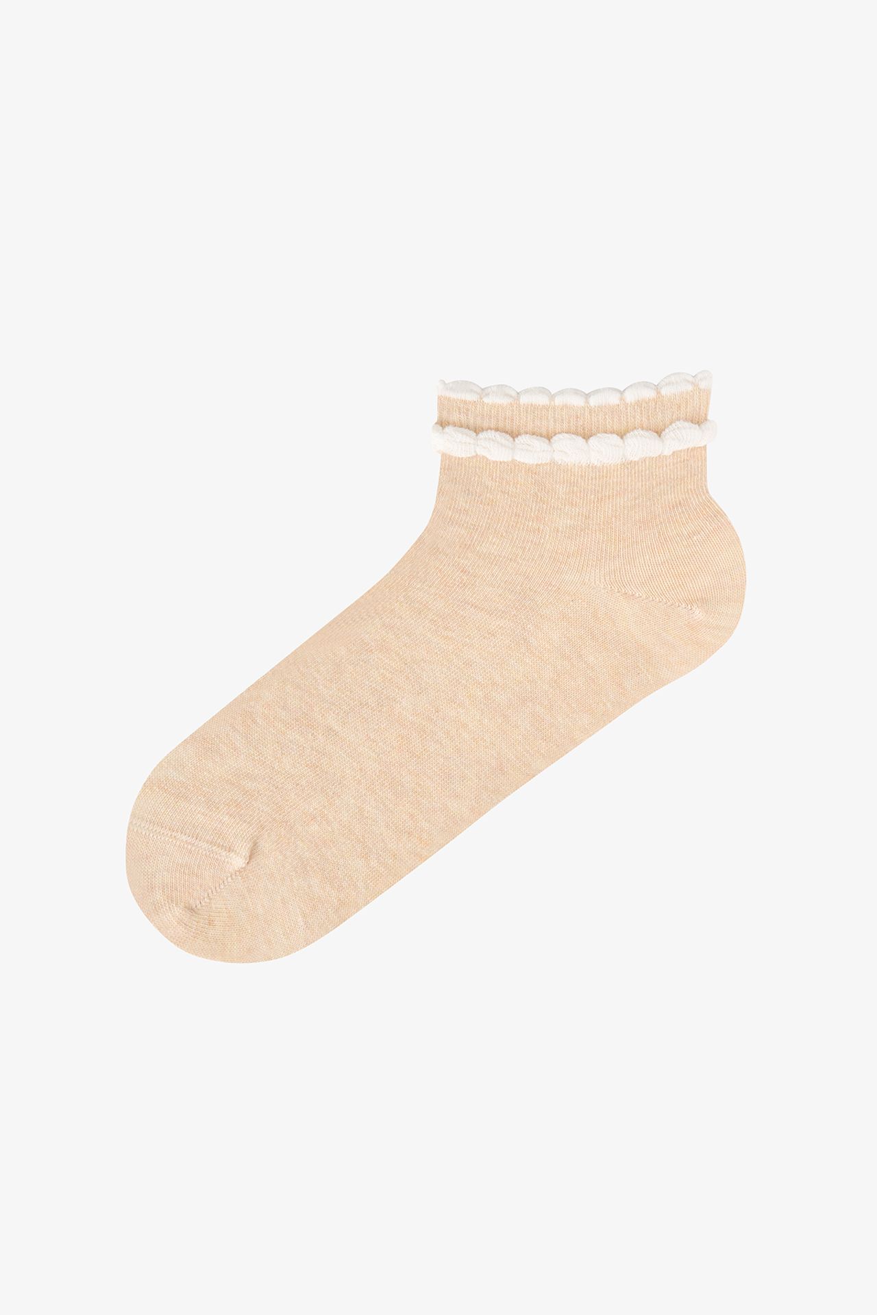 PENTI Youth Contrast Cotton Ruffled Pair Ankle Socks 3