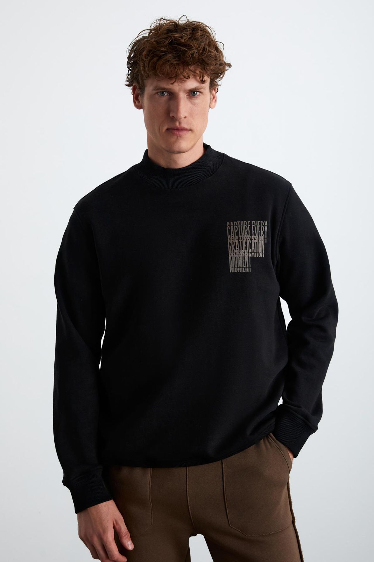 GRIMELANGE Logolu Bisiklet Yaka Sweatshirt 1