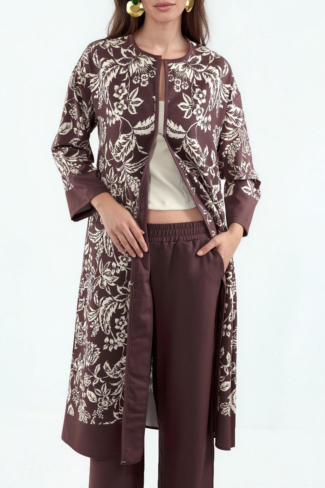 MSN Floral Tunic And Wide-Leg Pants Set 4