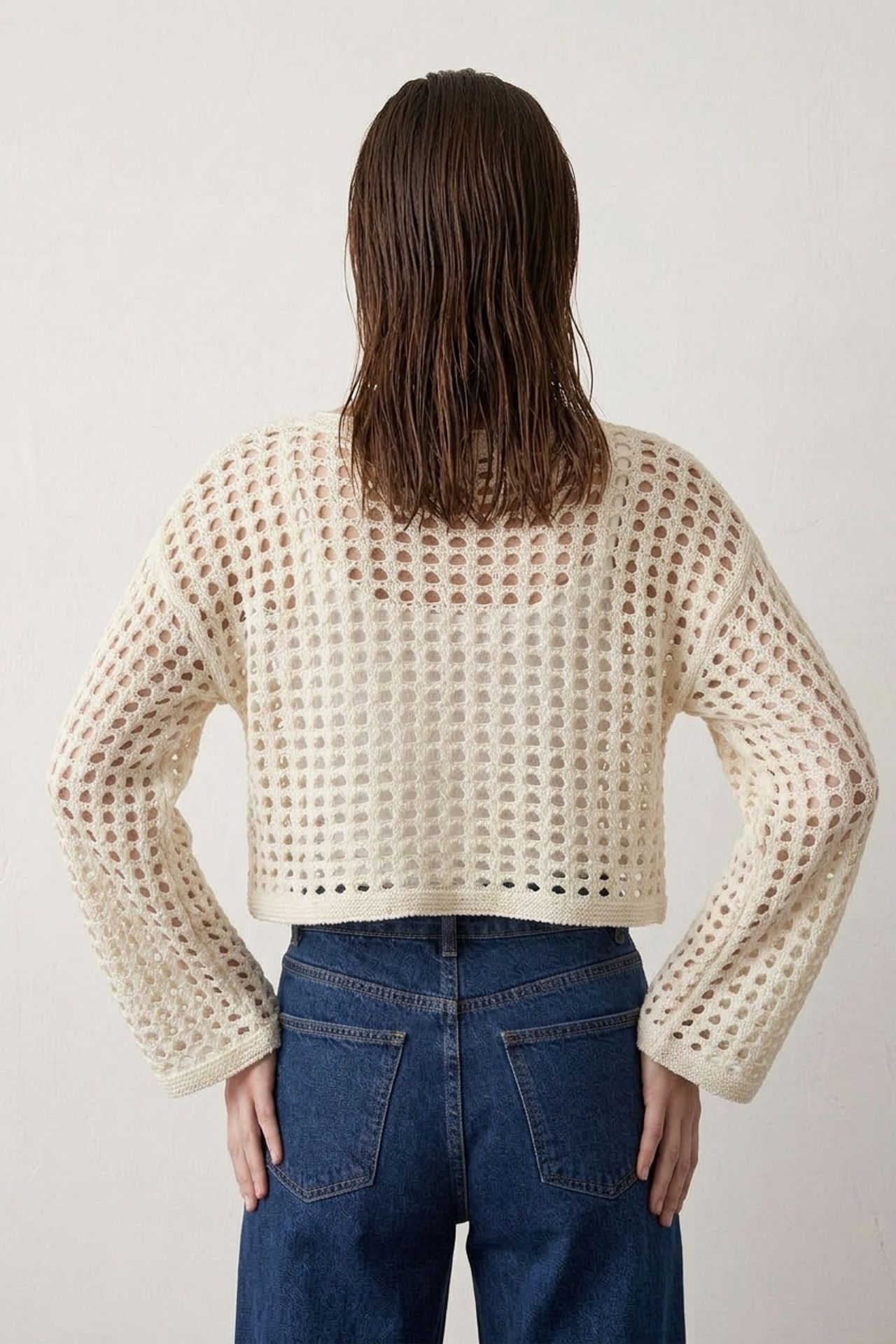 MY FASHION Textured Acrylic Crop Knit Top 5