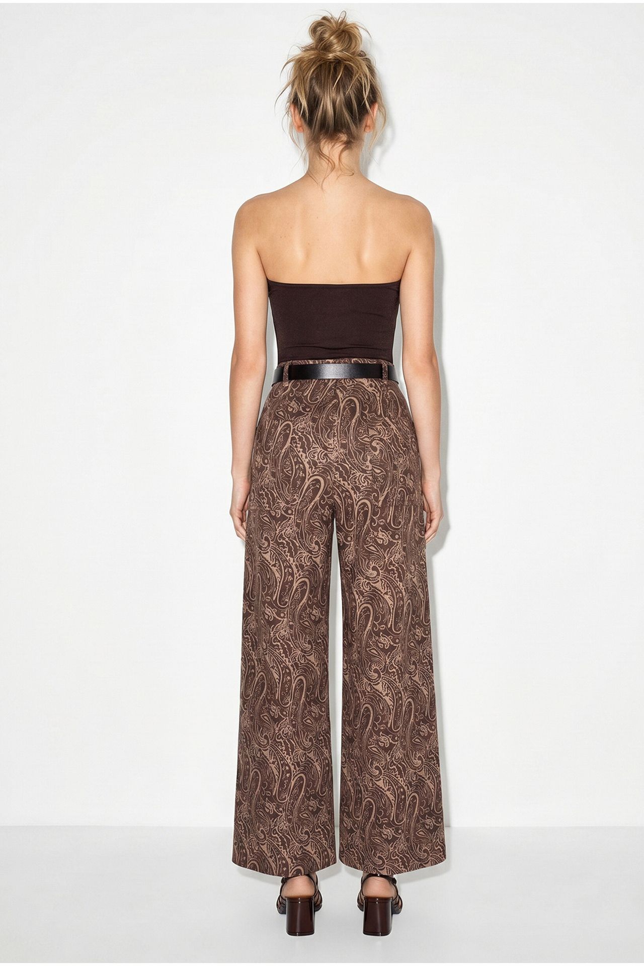 LUCCI Women's Belted Wide Leg Pants 5