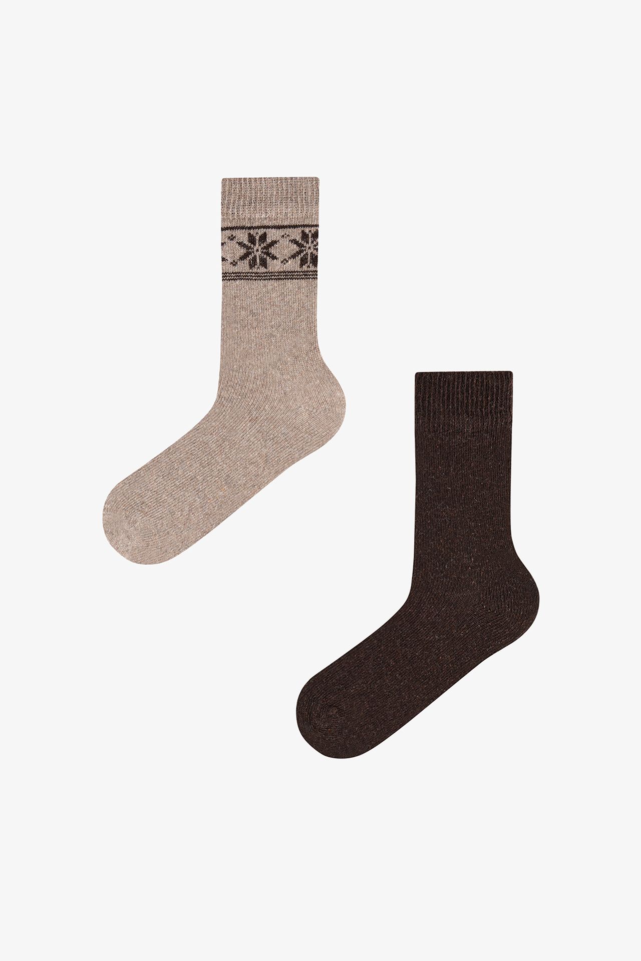 PENTI Men's Terra Classic Diamond Pattern Pair Crew Socks 1