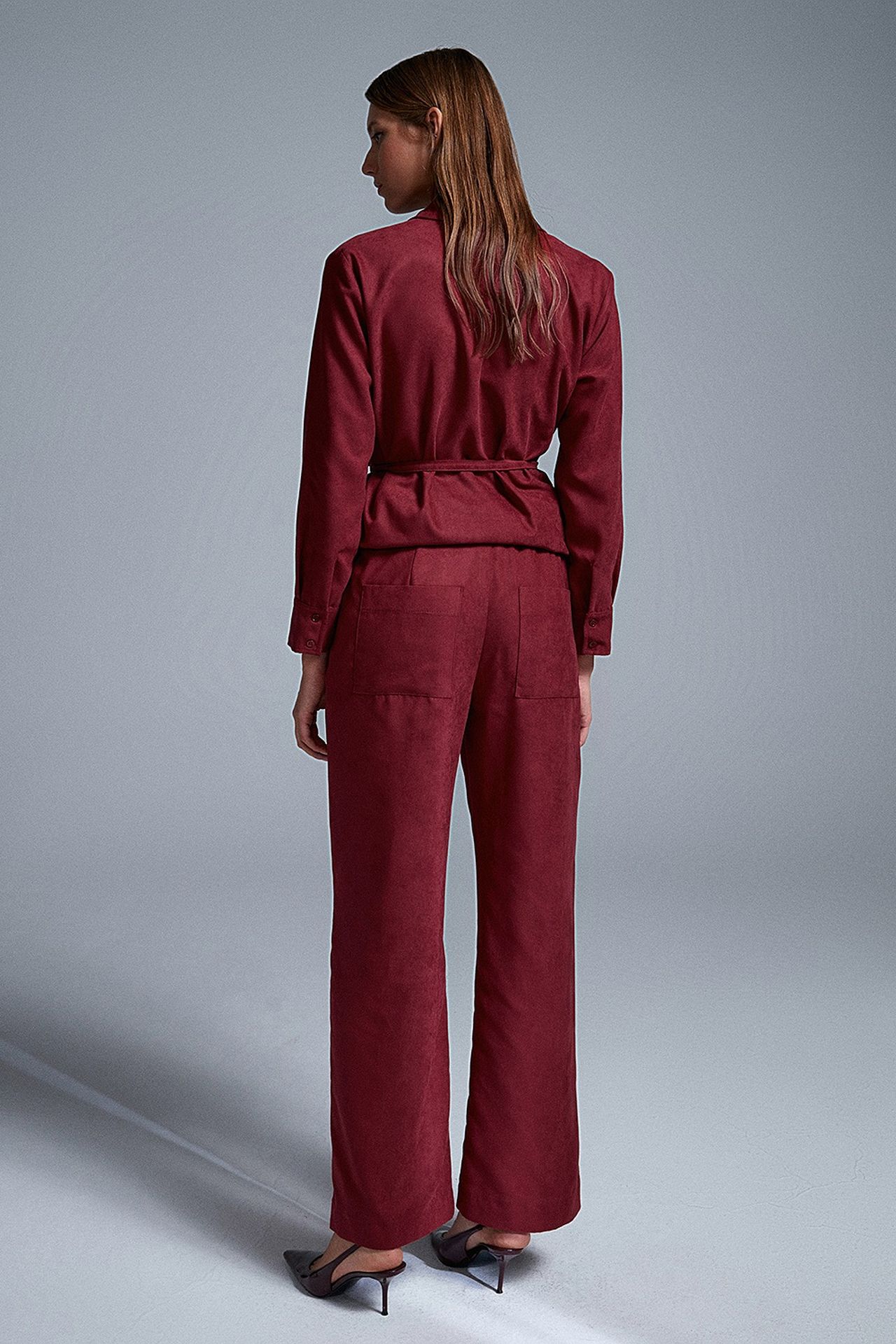DILVIN Wide-Leg Pull-On Trousers 2