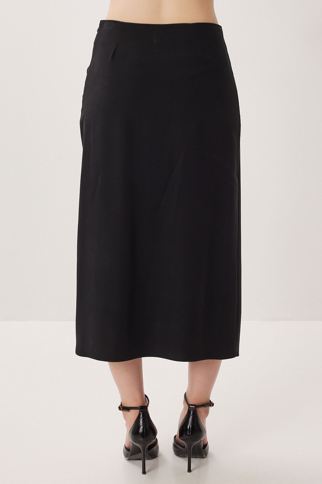 ISTANBUL High-Waist Midi Straight Skirt With Slit 5
