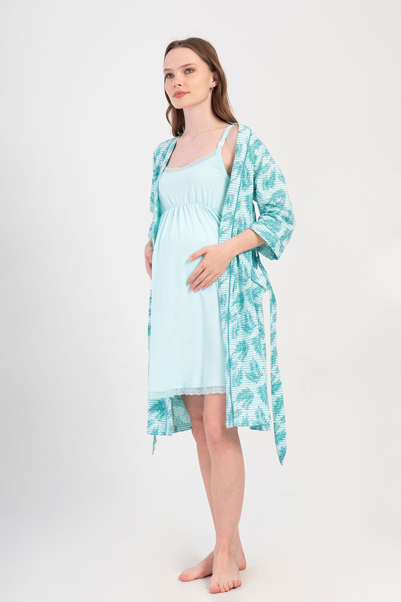 YAKE Rahat İki Parçalı Pijama Takımı 2