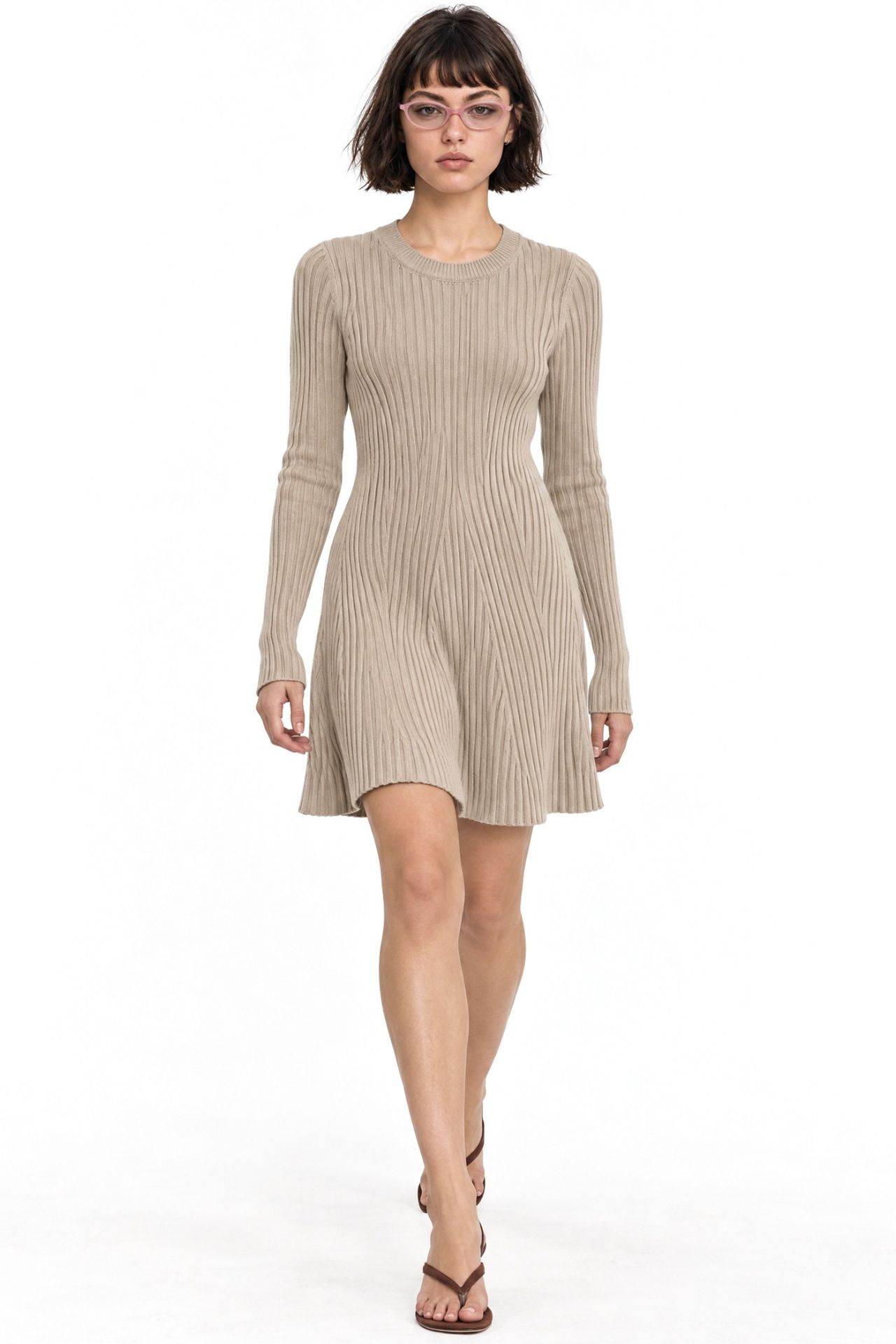 MIXRAY Crew Neck Mini Dress 2