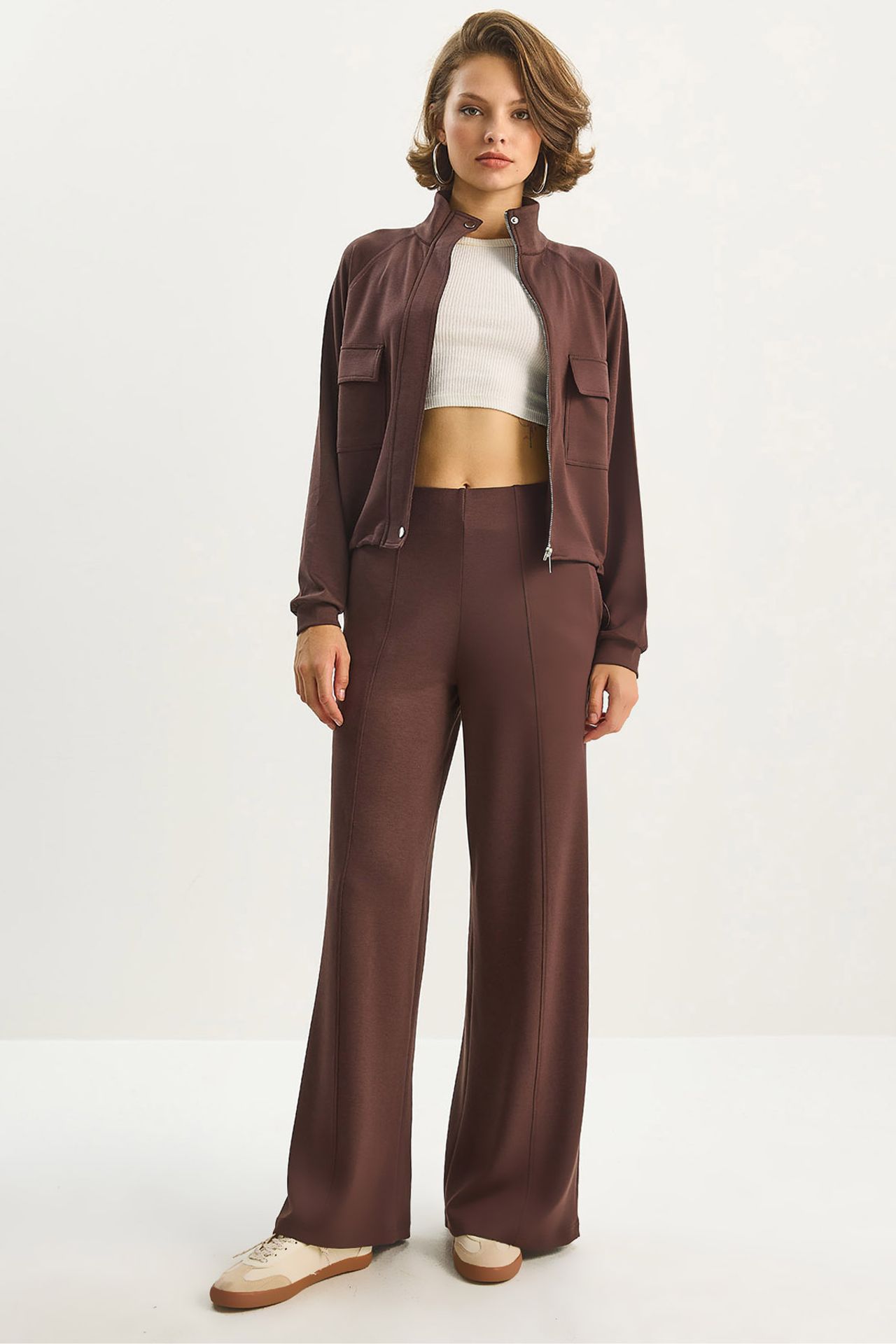 LUCCI Jacket-Pants Viscose Blend Two-Piece Coord Set 1
