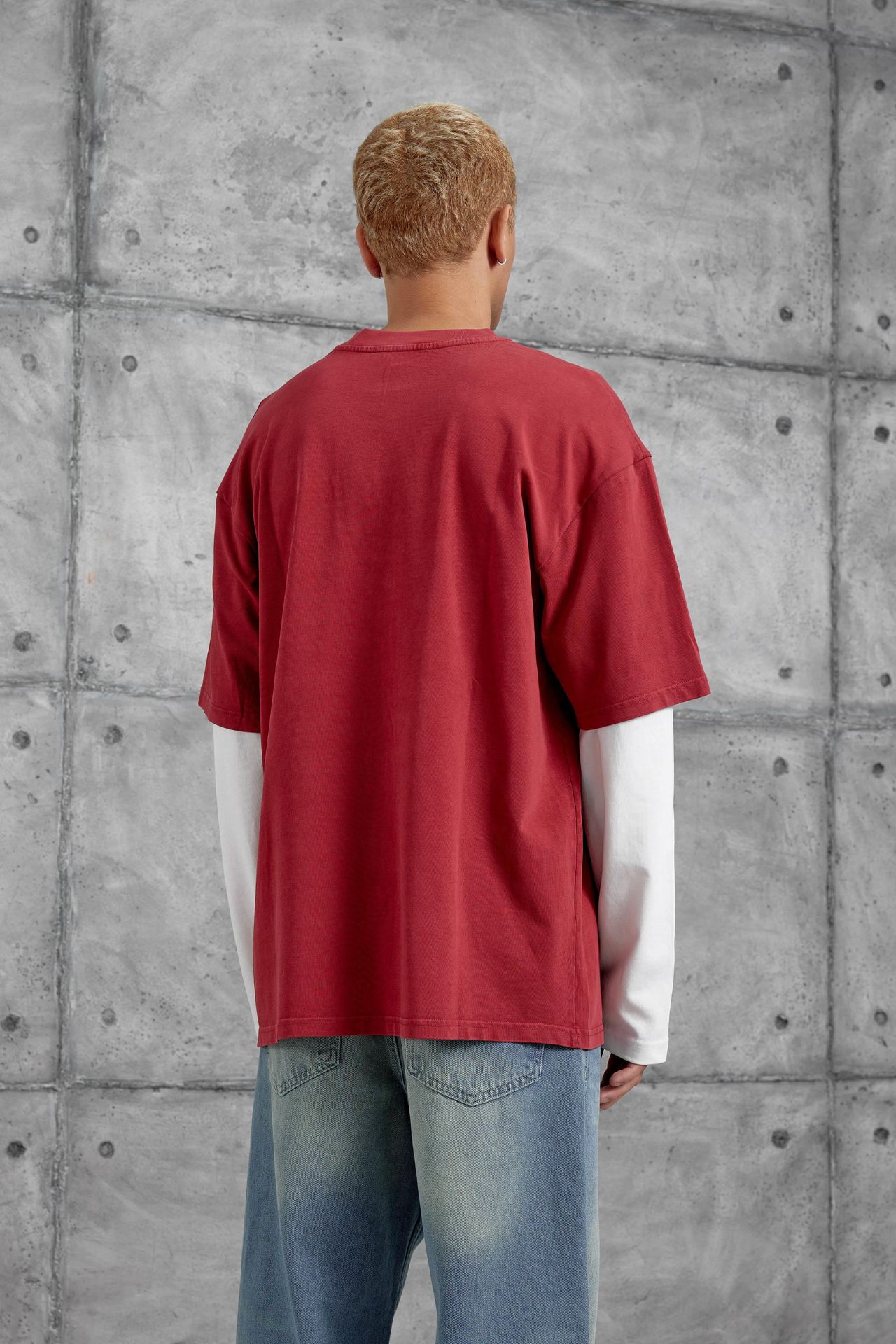 NOMARC Baskılı Bol Bisiklet Yaka Sweatshirt 4