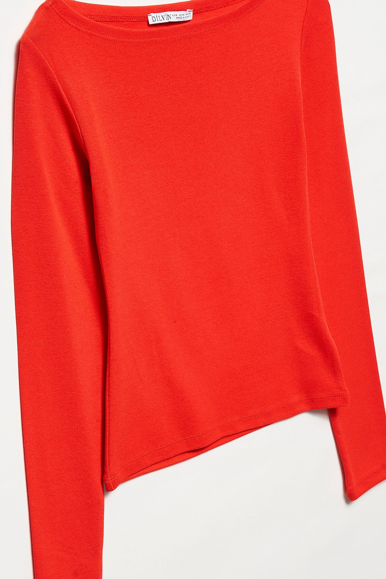 DILVIN Women’s Slim-fit Boat Neck Long-sleeve Blouse 3