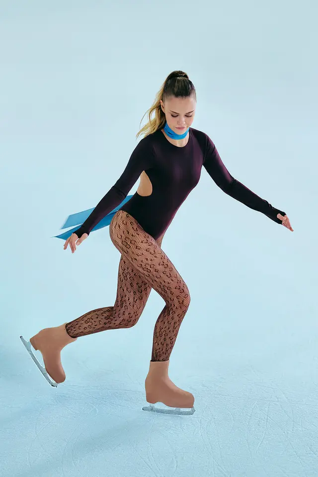 PENTI Leopard Mesh Ankle Socks