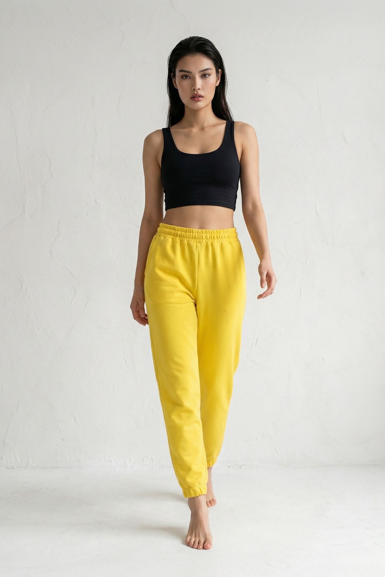 MY FASHION Elastic Waist Jogger Sweatpants 1