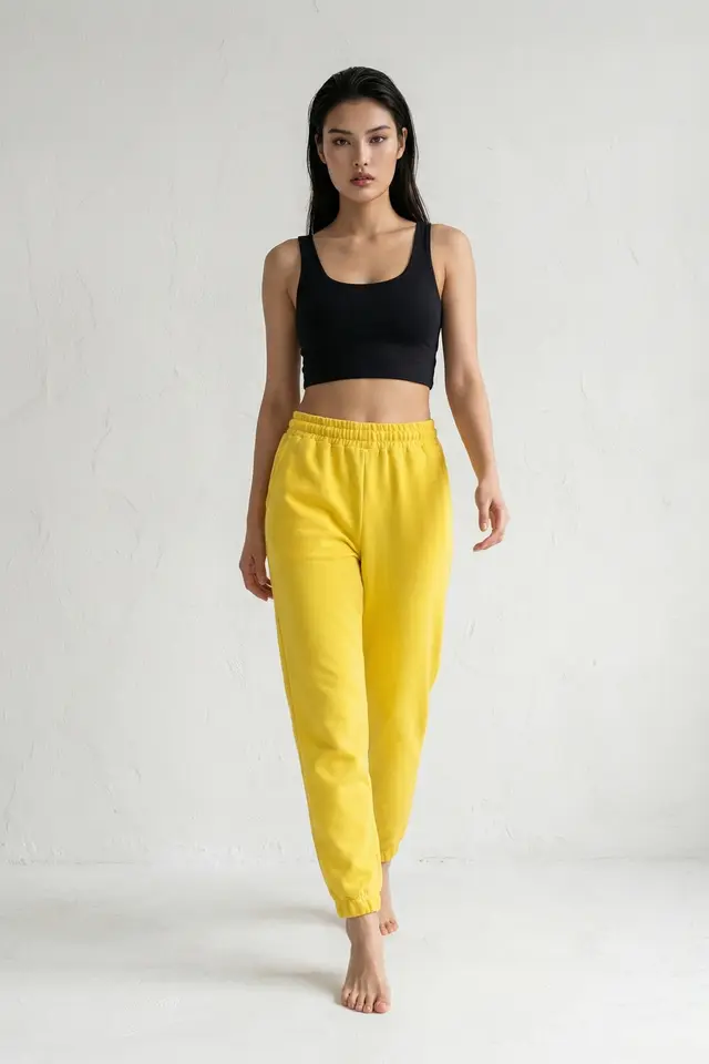 MY FASHION Elastic Waist Jogger Sweatpants