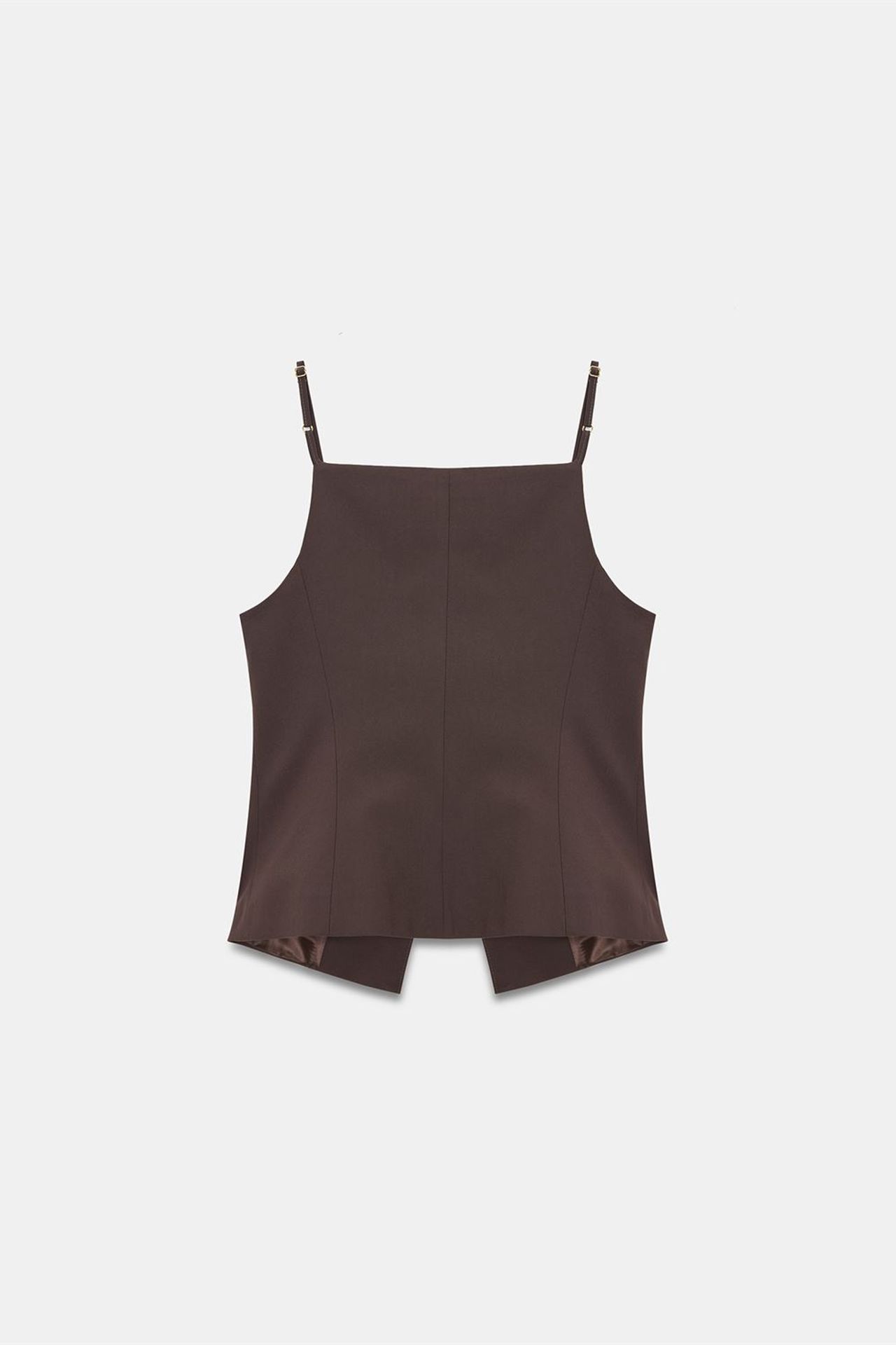 DILVIN Fitted Crepe Waistcoat With Square Collar 6