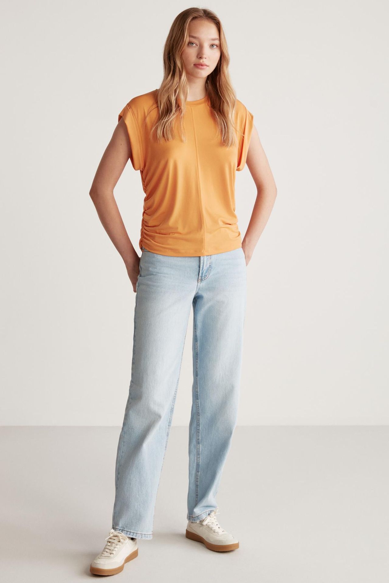 GRIMELANGE Oversized Sleeveless Crew Neck Blouse 4